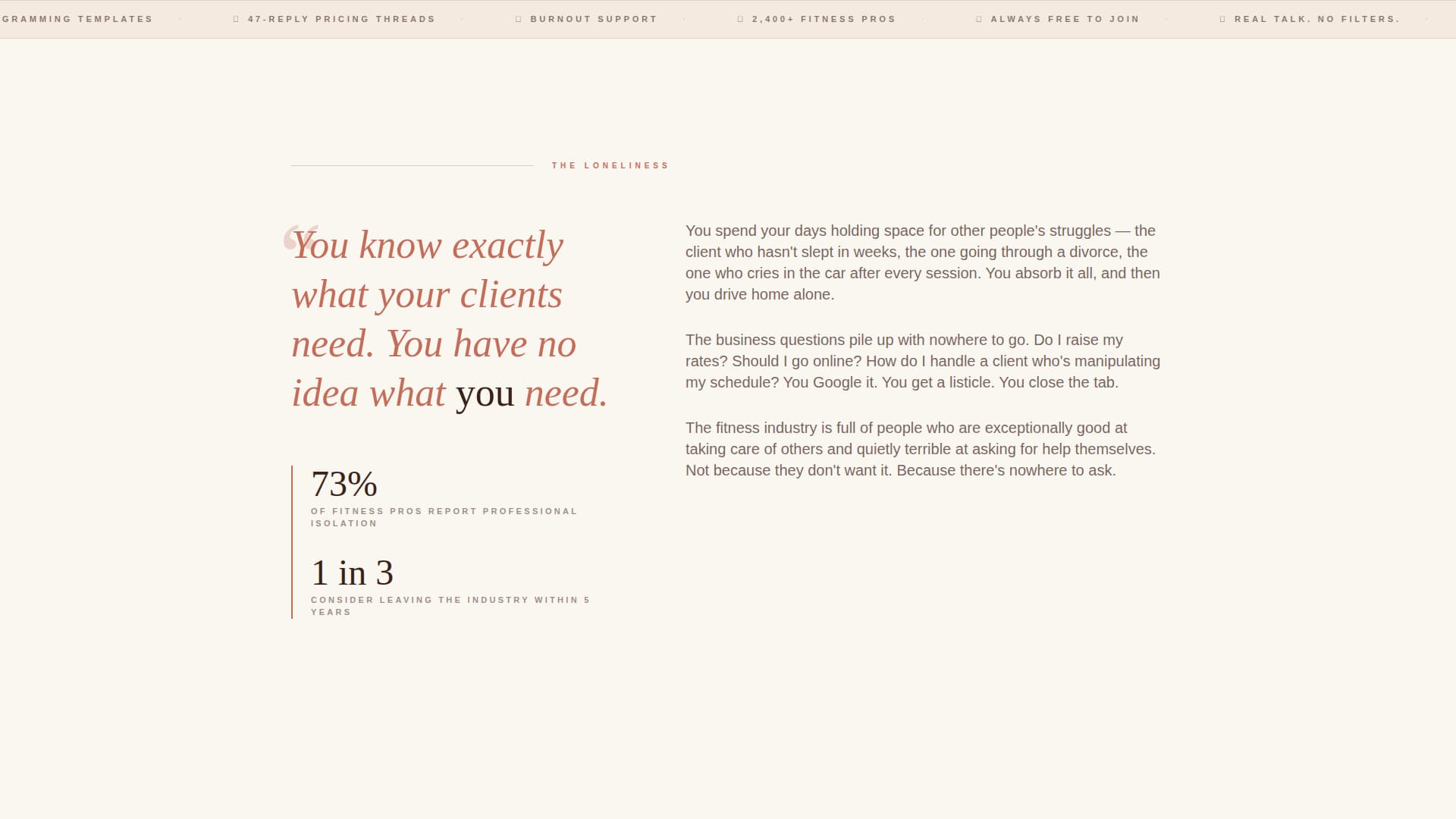 Hearth - Empowering Fitnessprofessionals Landing Page Template