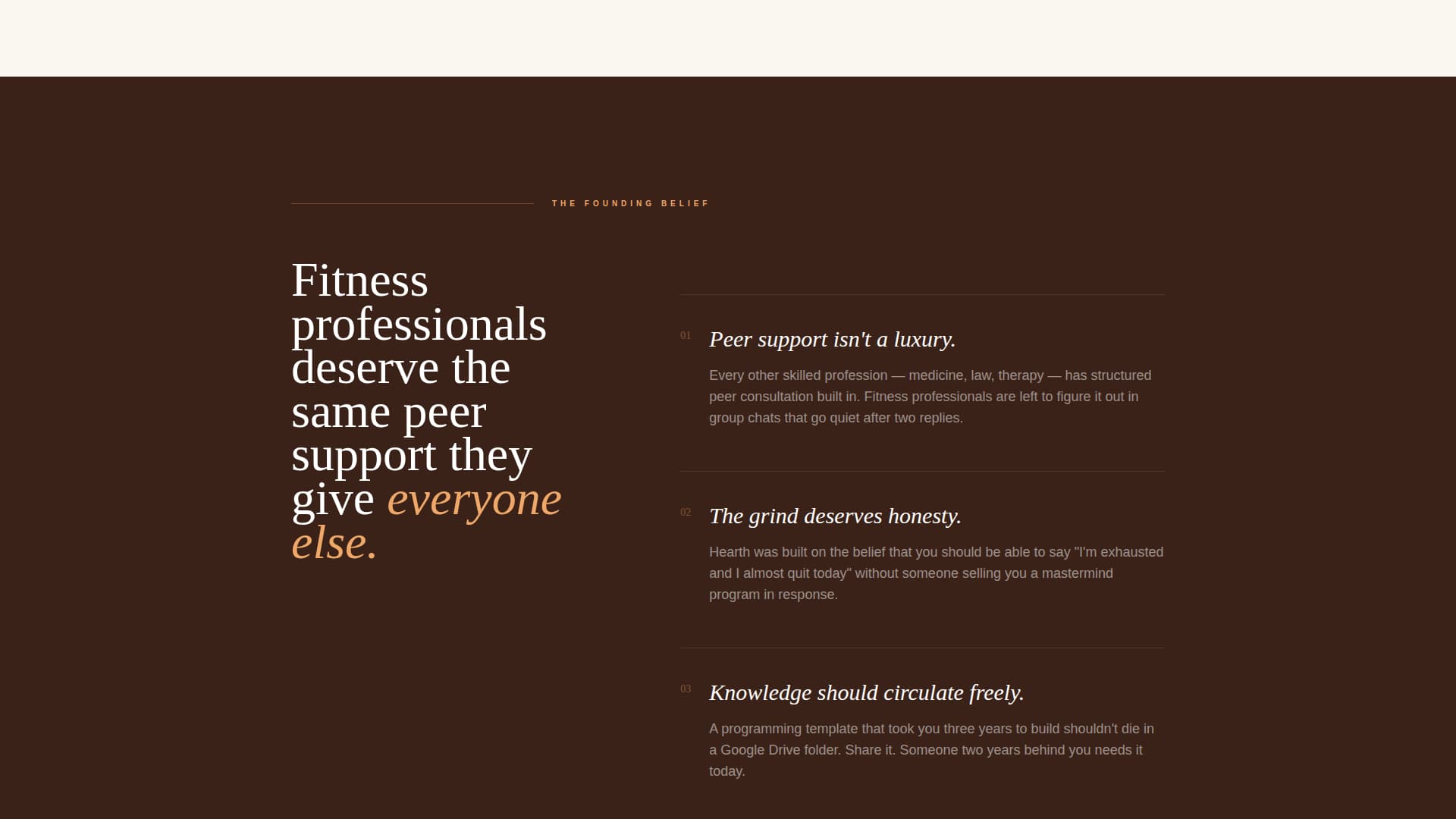 Hearth - Empowering Fitnessprofessionals Landing Page Template