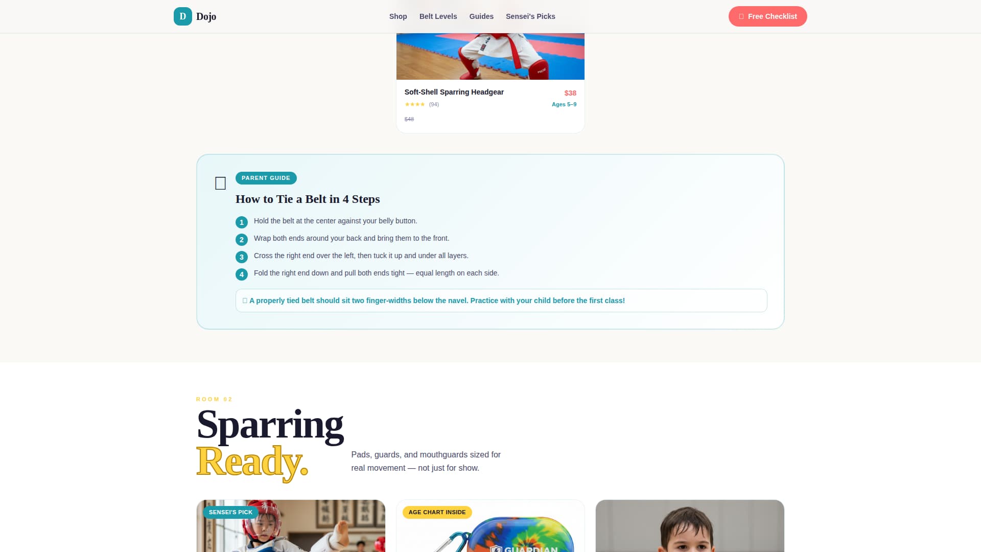 Dojo - Playful Martial Arts Landing Page Template