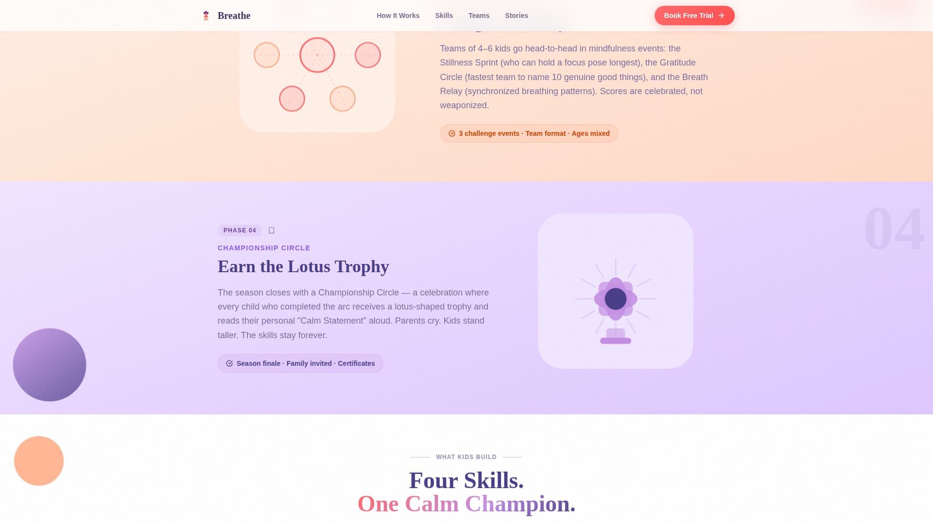 Breathe - Playful Mindfulness Landing Page Template