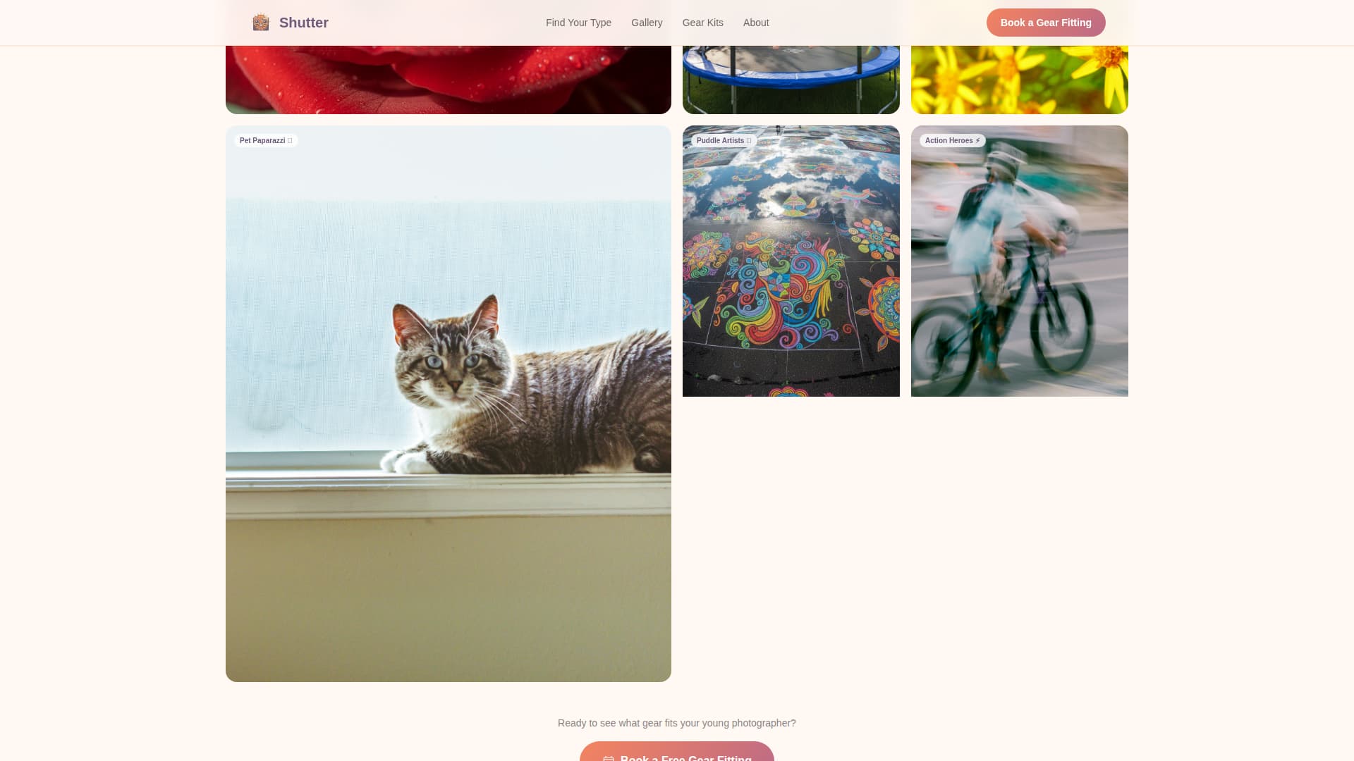 Shutter - Heartwarming Kids Photography Landing Page Template