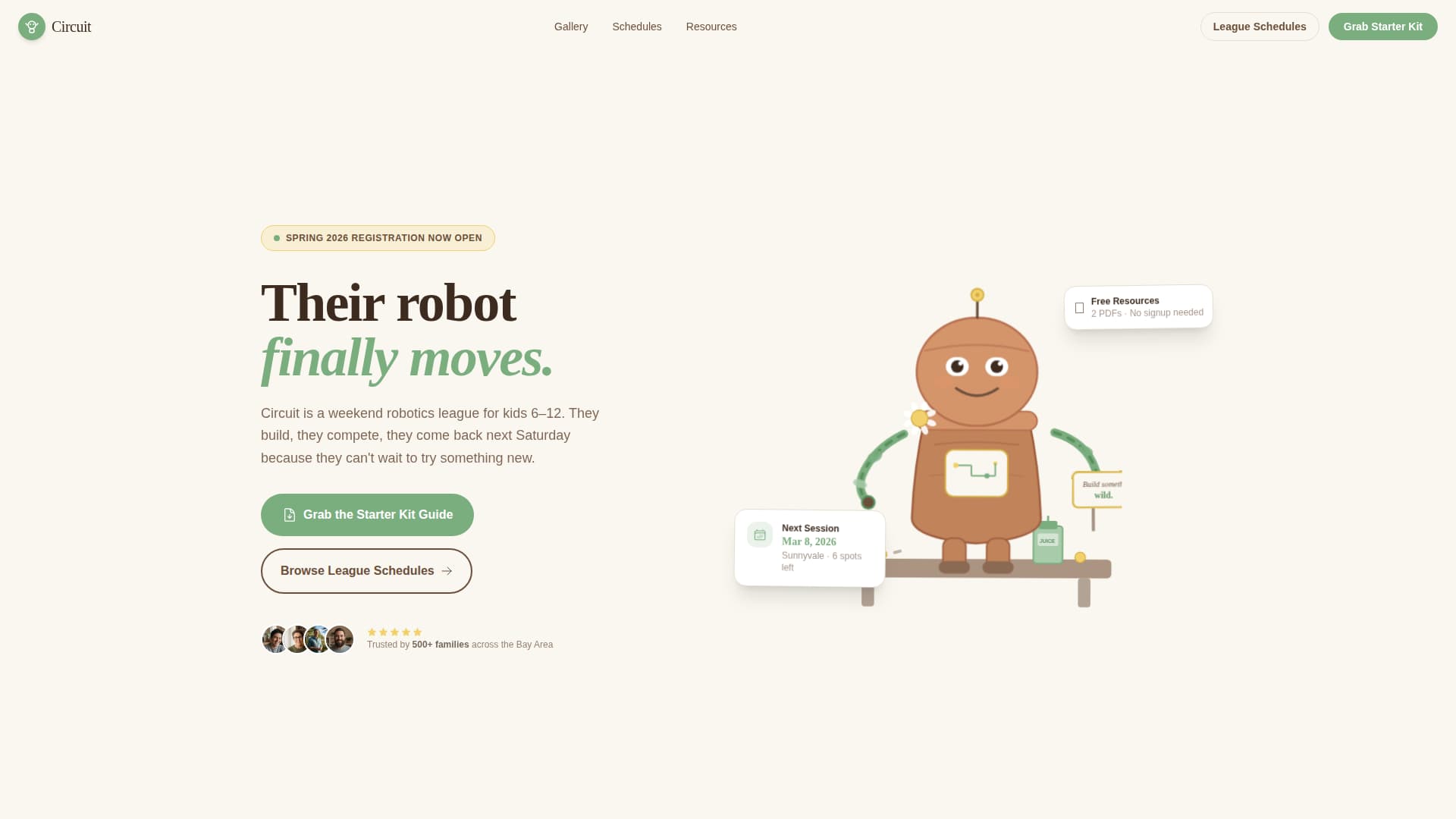Circuit — Dynamic Robotics Education Landing Page Template