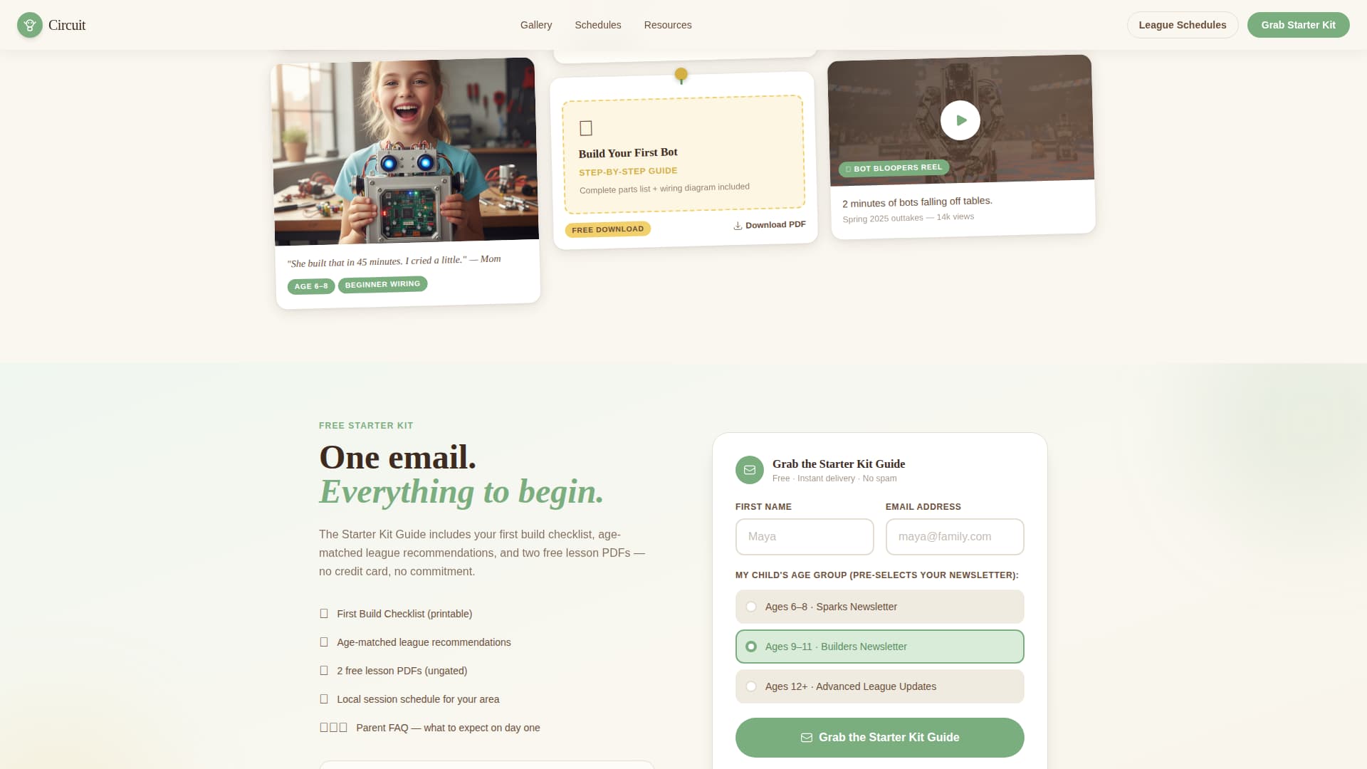 Circuit — Dynamic Robotics Education Landing Page Template