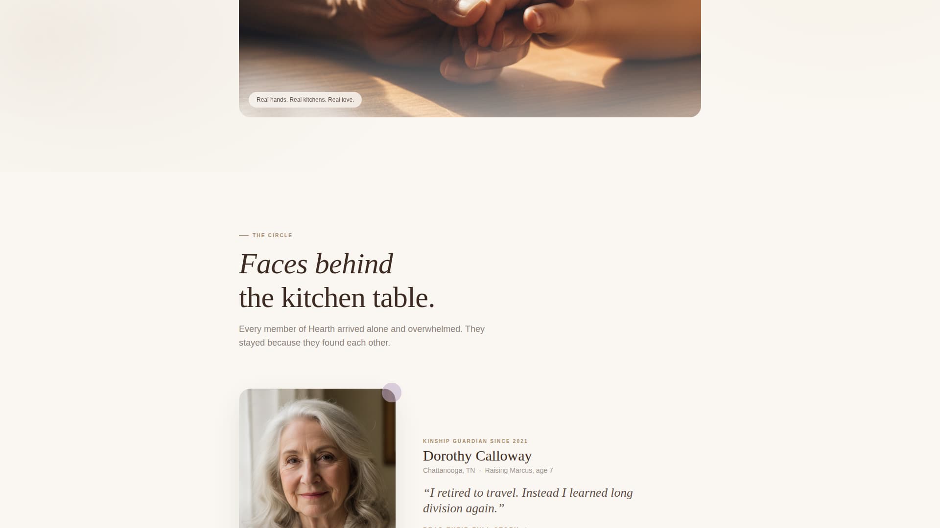 Hearth - Warm Grandparent Landing Page Template