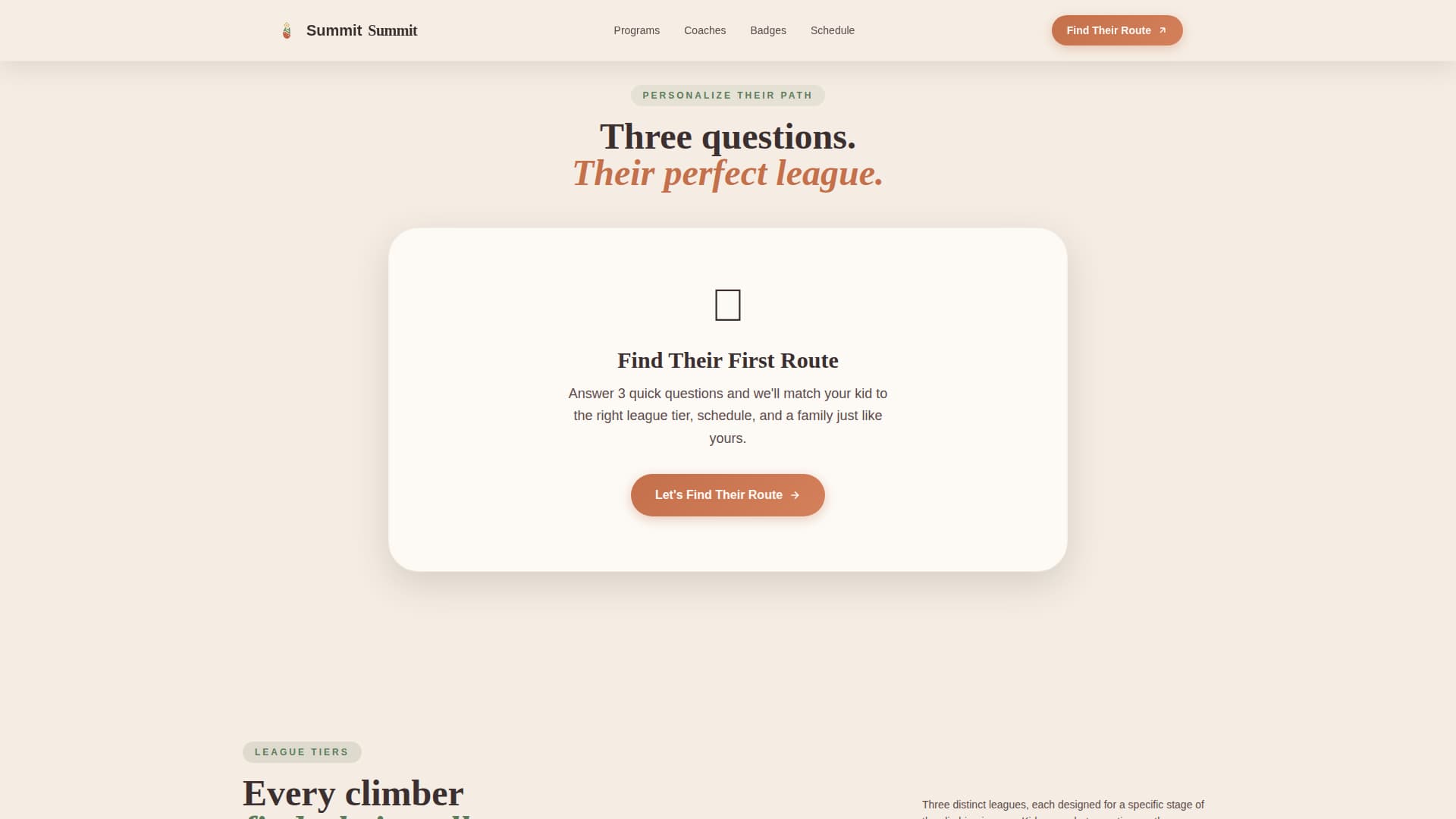 Summit - Dynamic Kids Climbing Landing Page Template