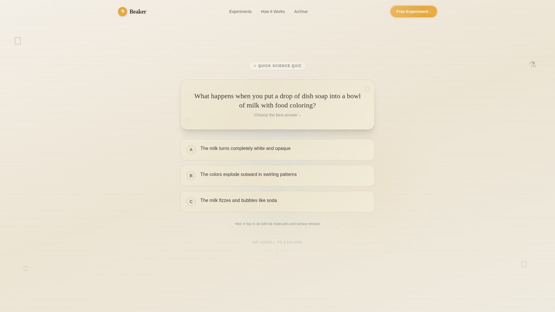 Beaker - Engaging Kids Science Landing Page Template