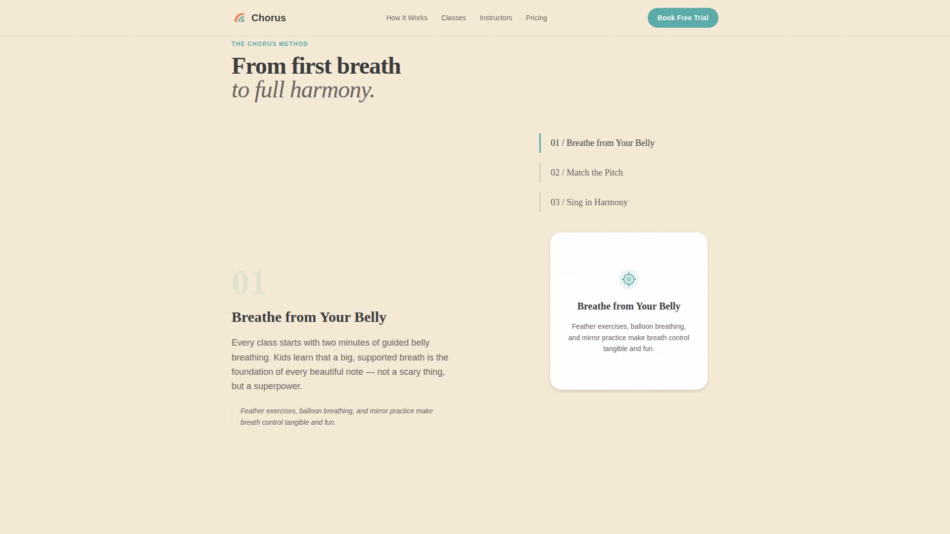 Chorus - Joyful Kids Choir Landing Page Template