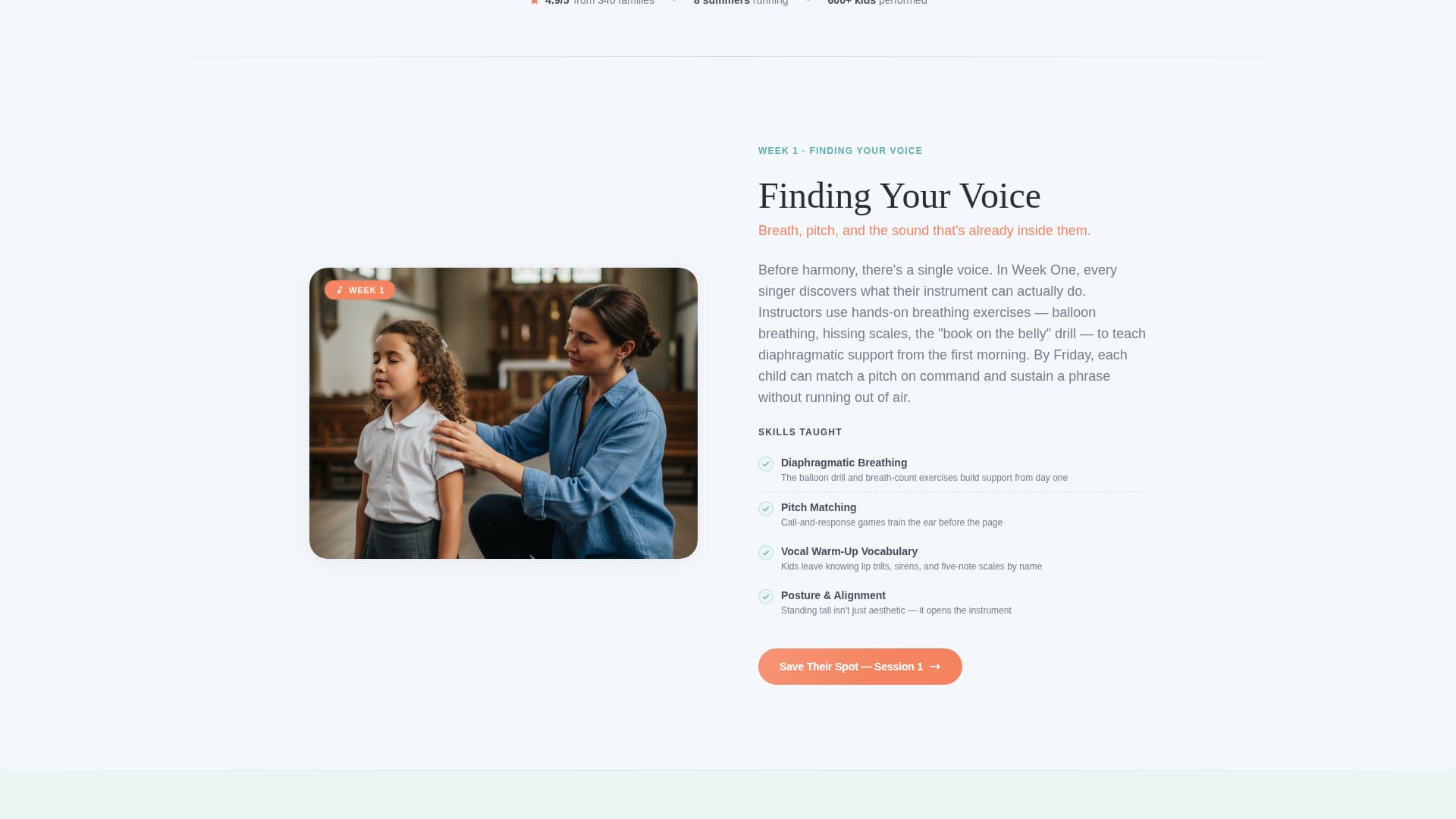 Chorus — Uplifting Musical Ensemble Landing Page Template
