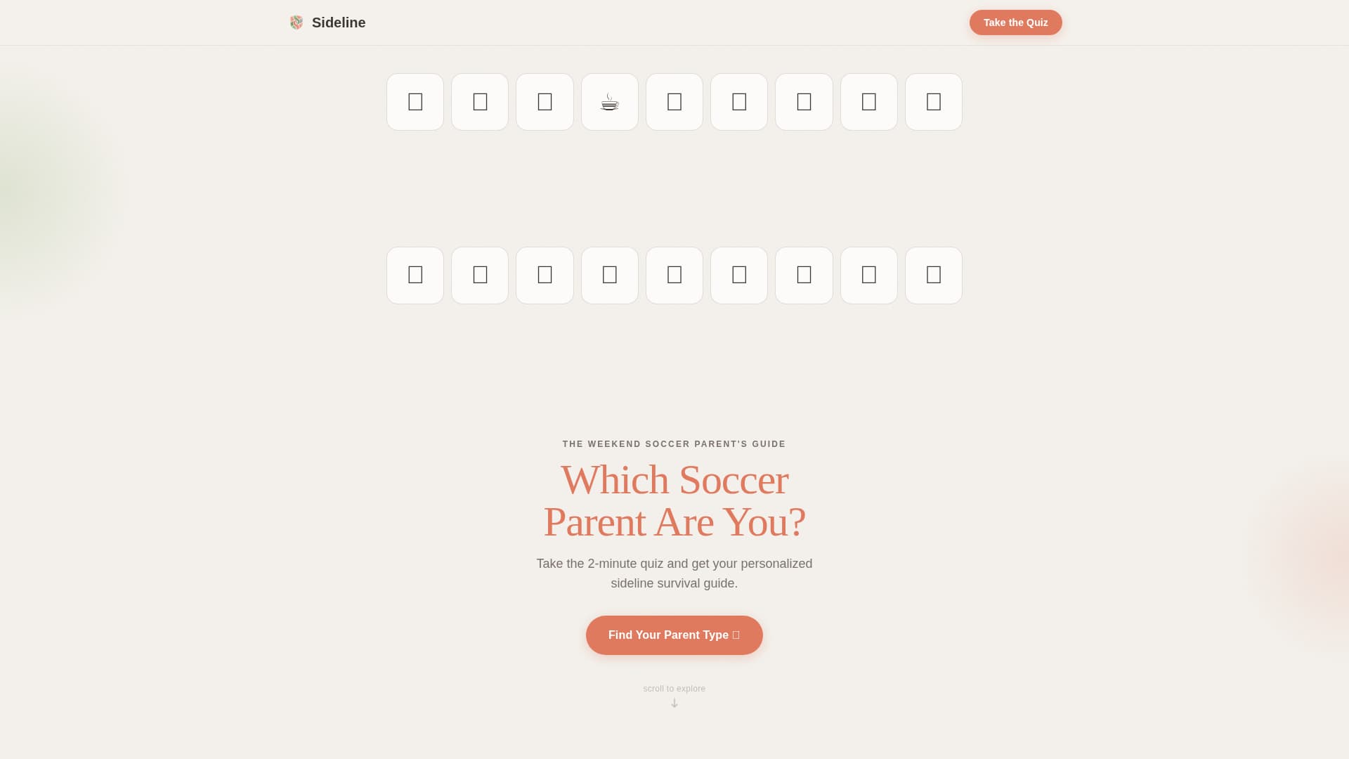 Sideline - Friendly Soccer Parent Landing Page Template