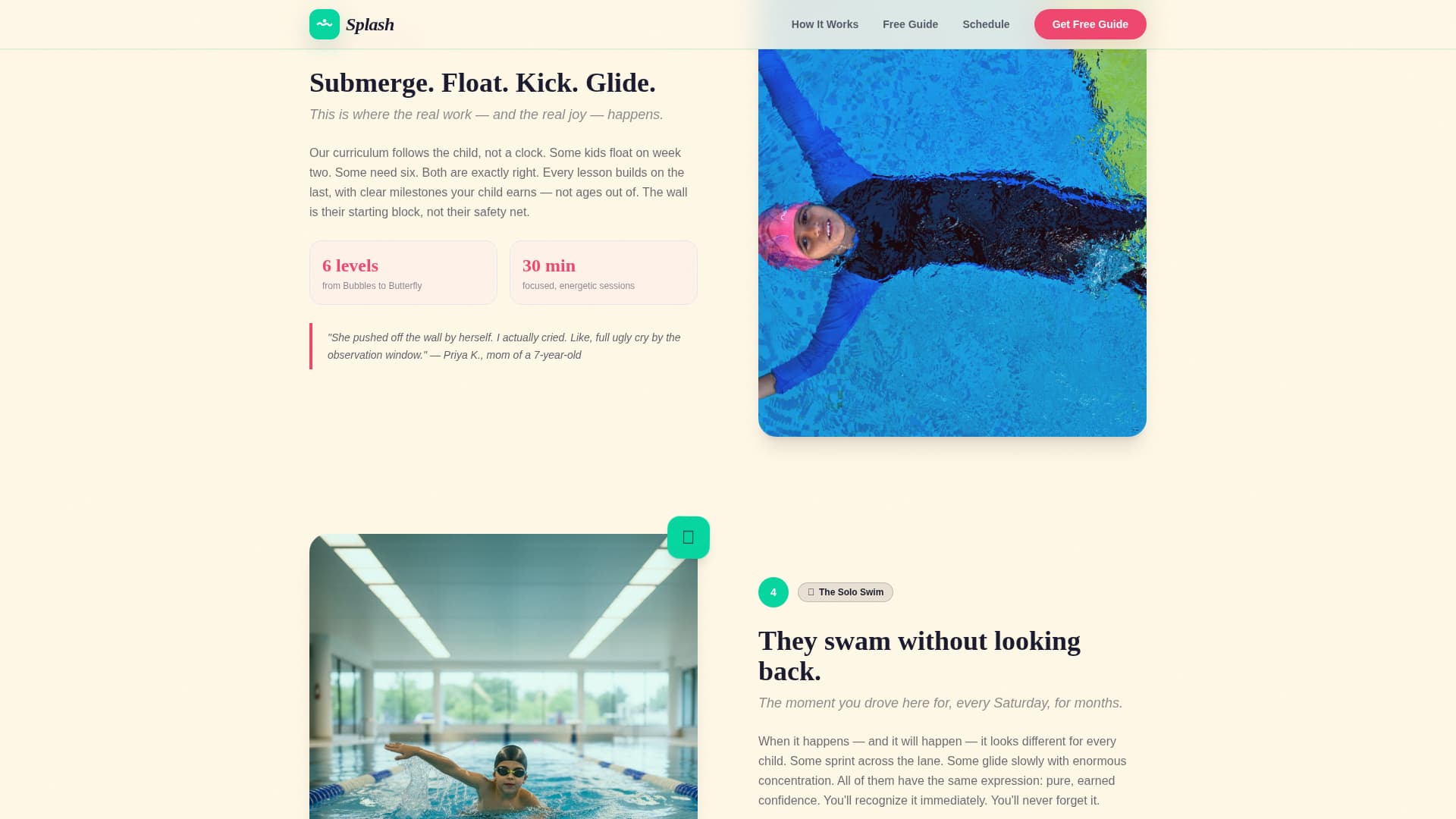 Splash — Delightful Aquatic Programs Landing Page Template