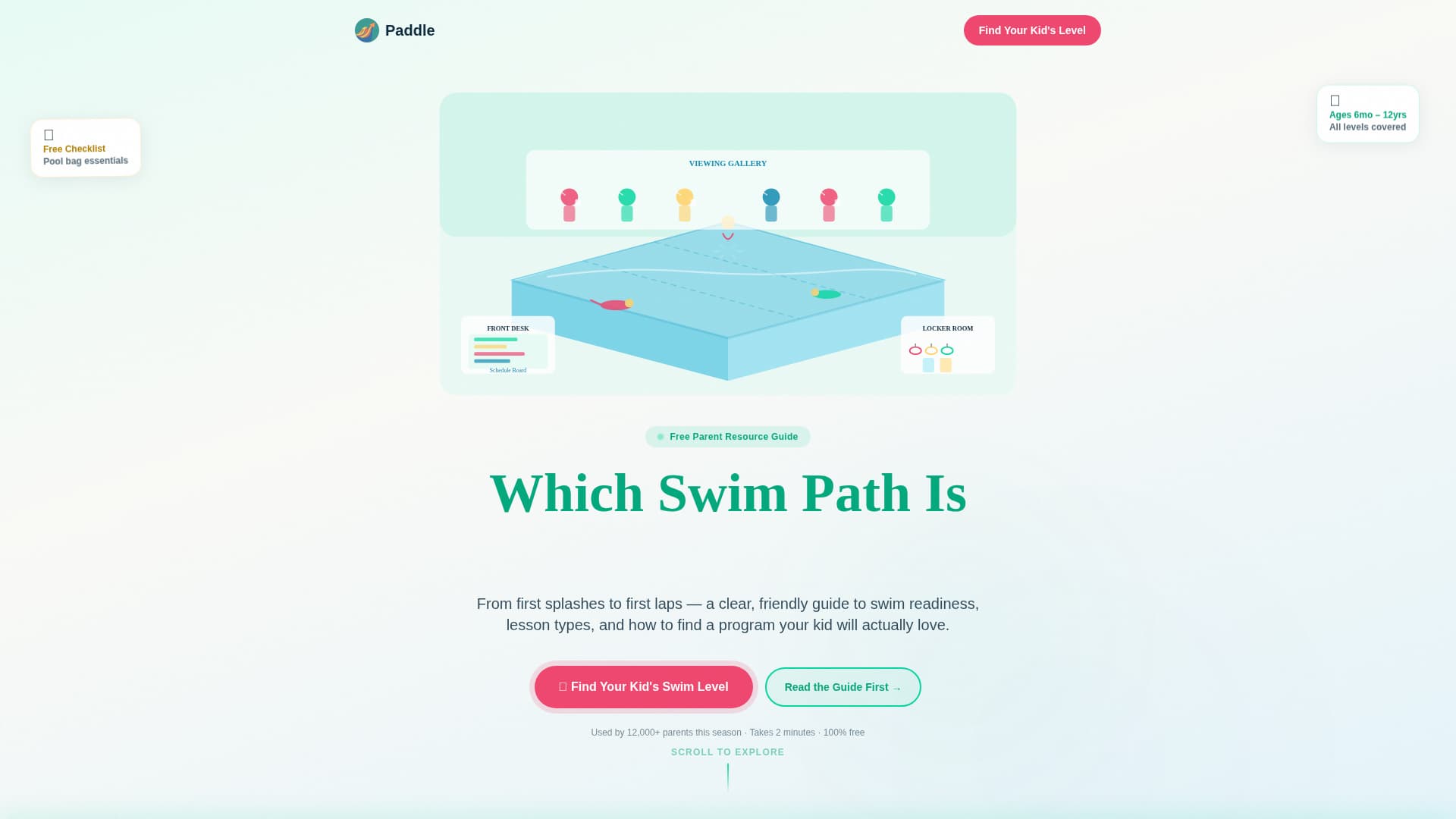 Kids Swimming Complete Professional Website Template