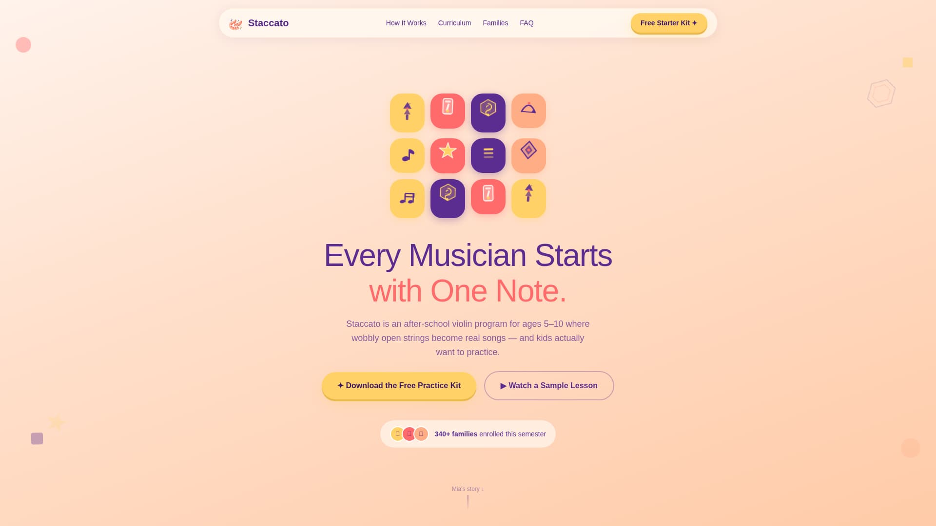 Kids Violin Professional Website Template