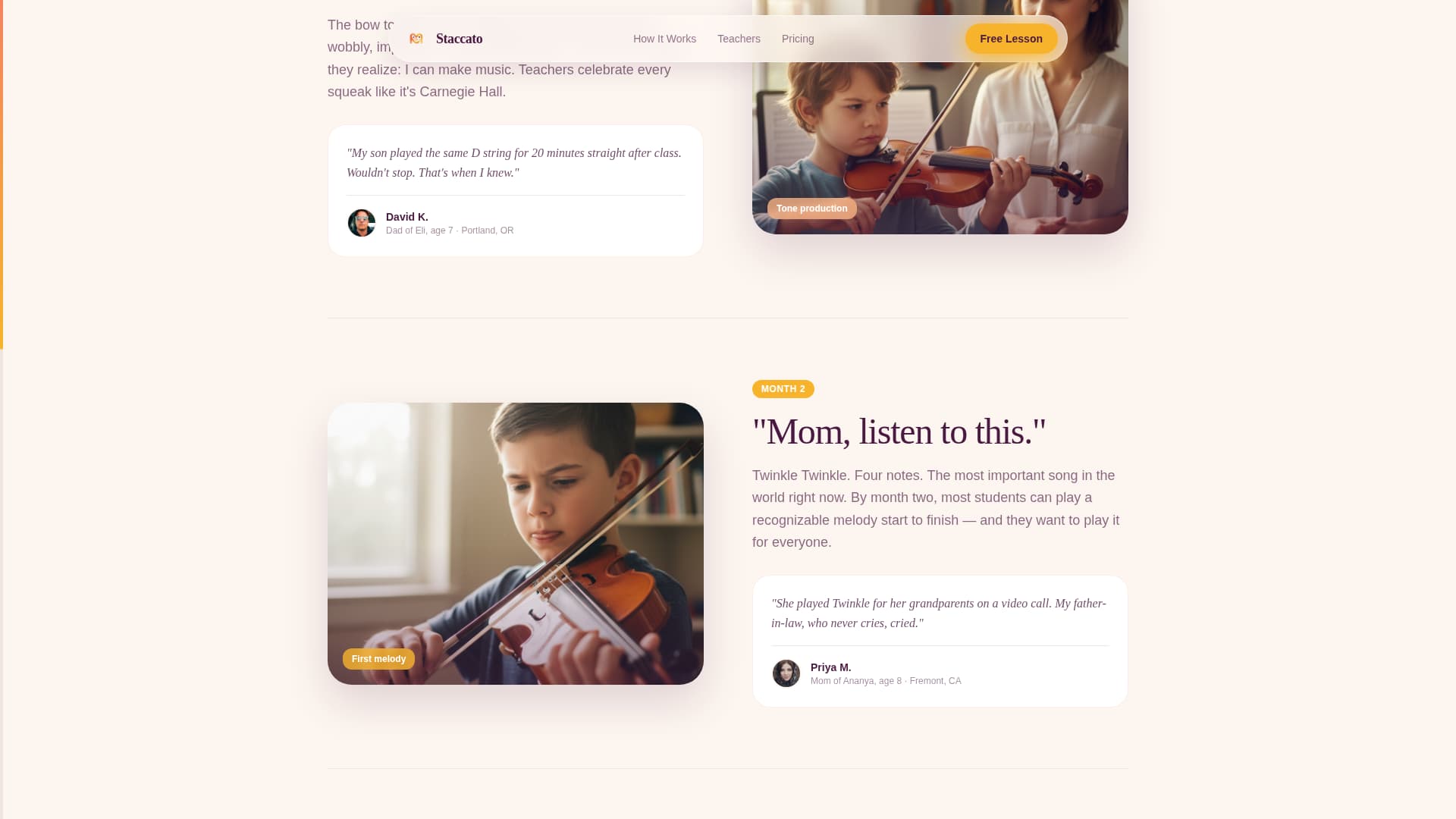 Kids Violin Reviews Website Template