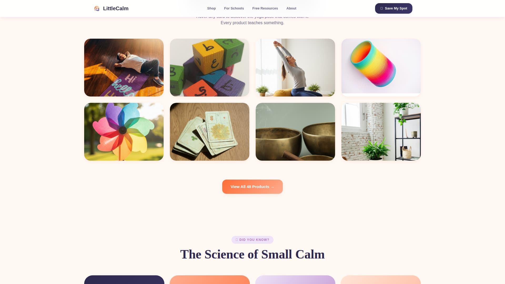 Little Calm - Playful Kids Yoga Landing Page Template