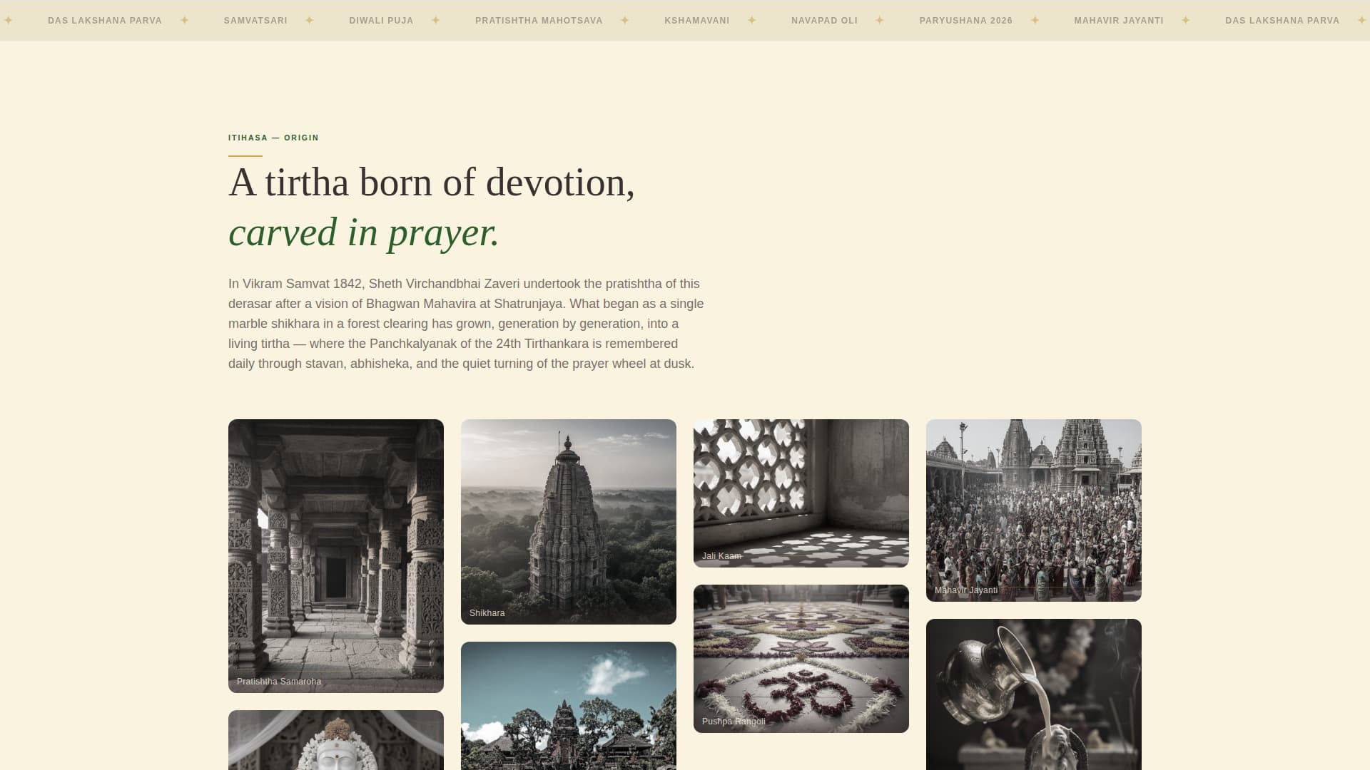 Ahimsa - Natureinspired Temple Landing Page Template