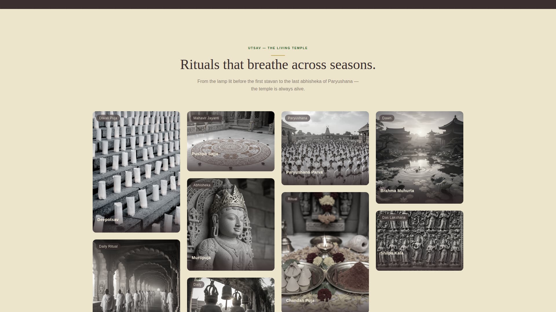 Ahimsa - Natureinspired Temple Landing Page Template