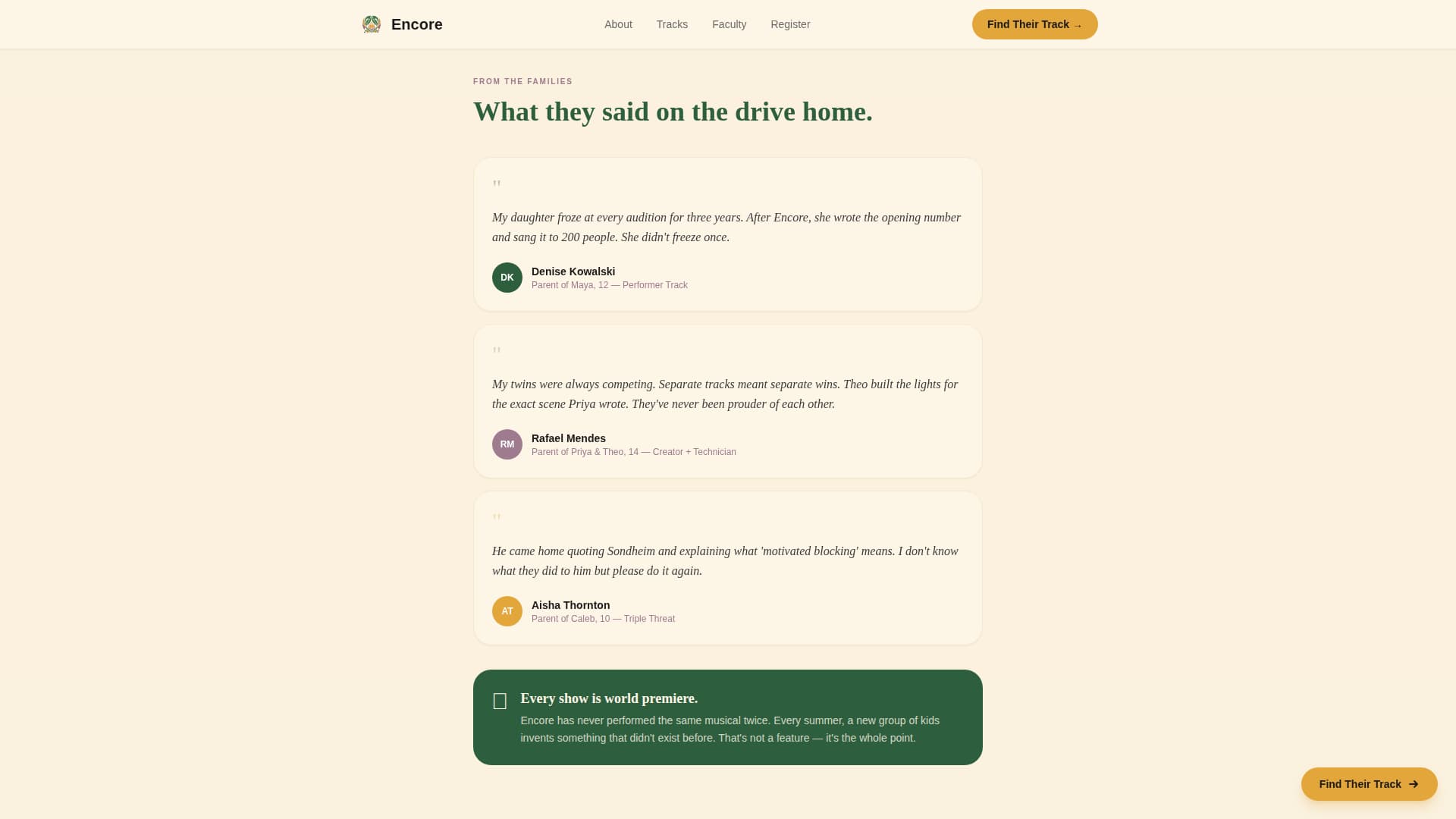 Summer Camp & Outdoor Program Specialist Professional Website Template