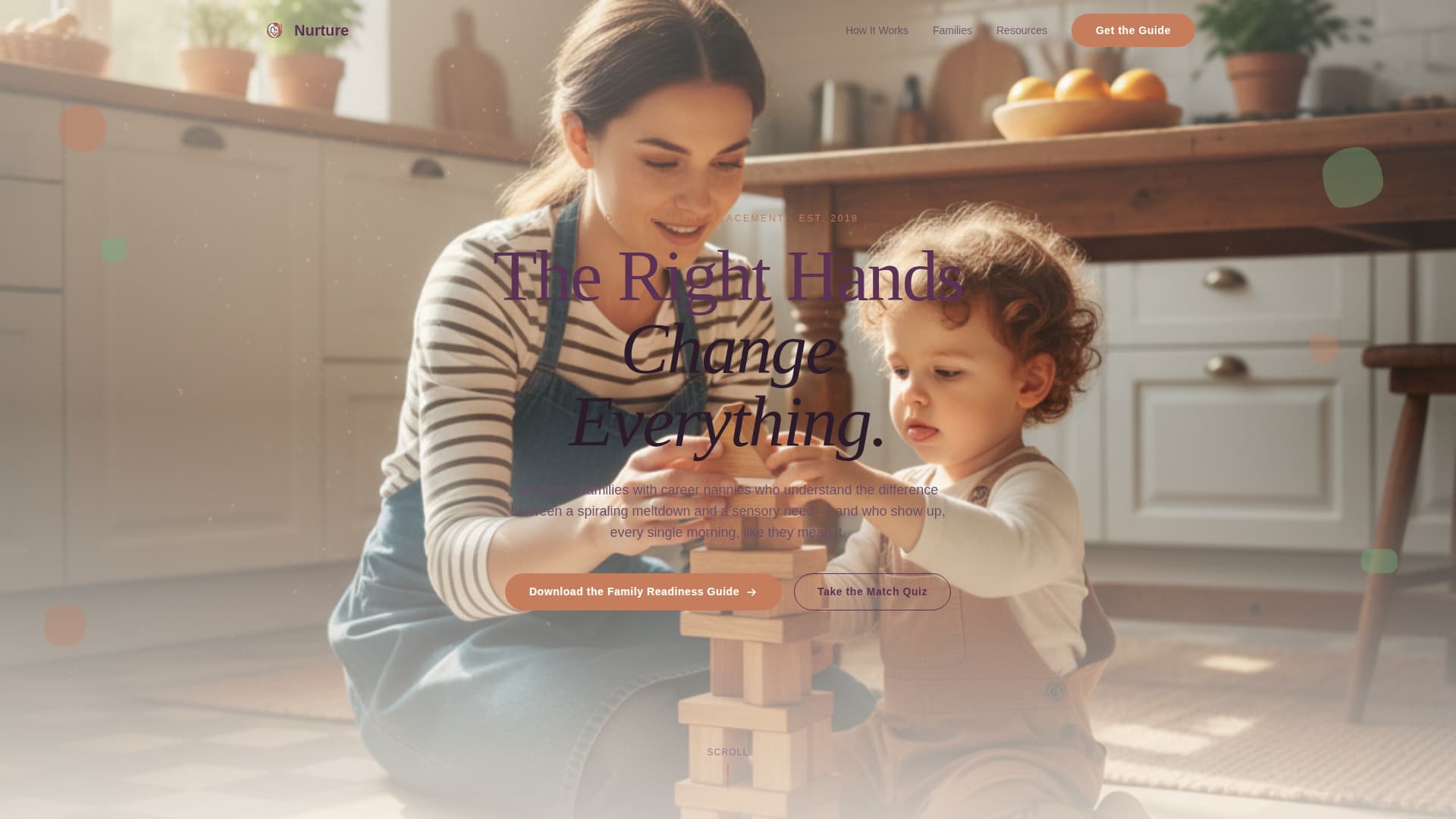 Nanny & Au Pair Booking Website Template