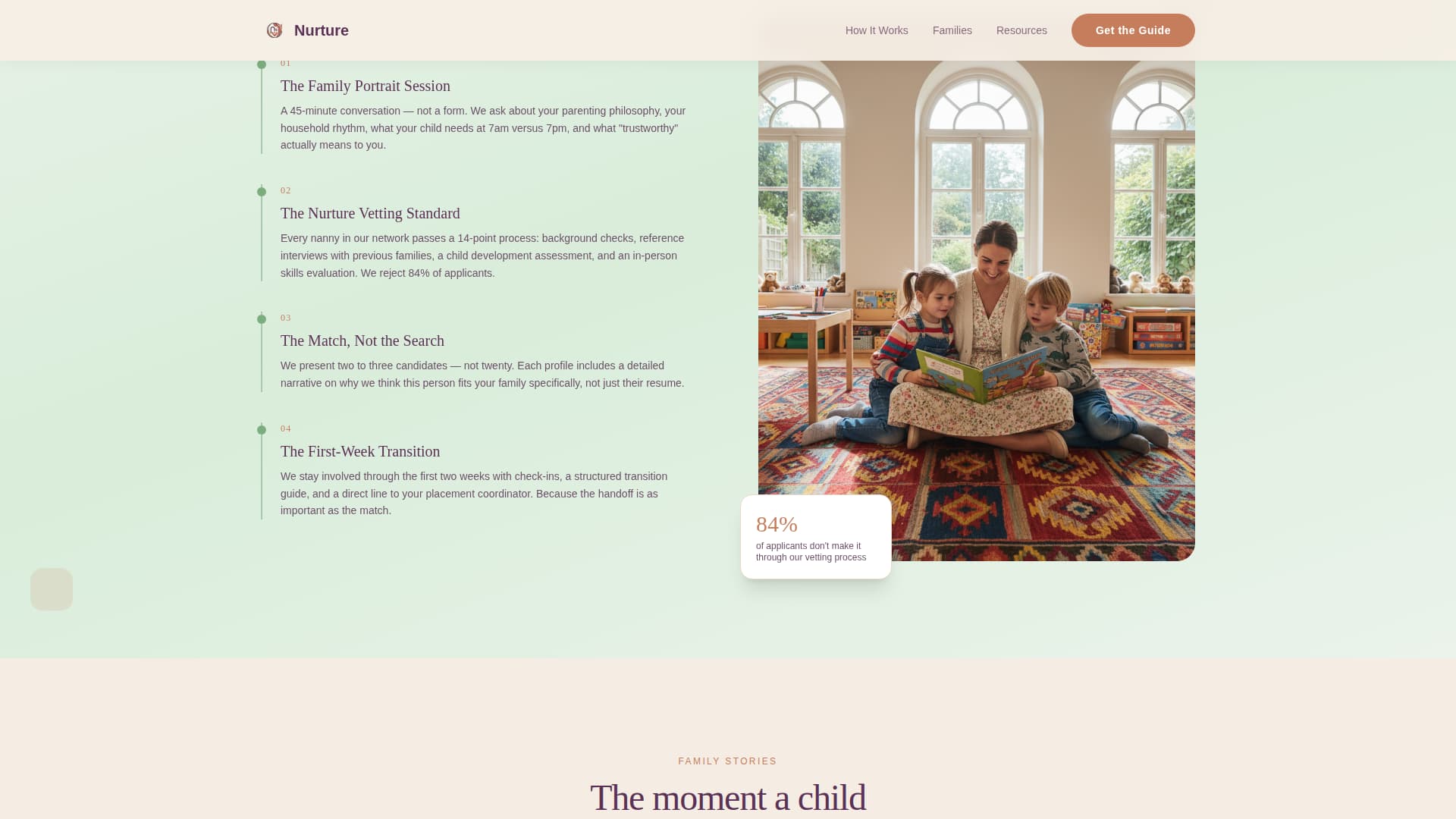 Nanny & Au Pair Booking Website Template