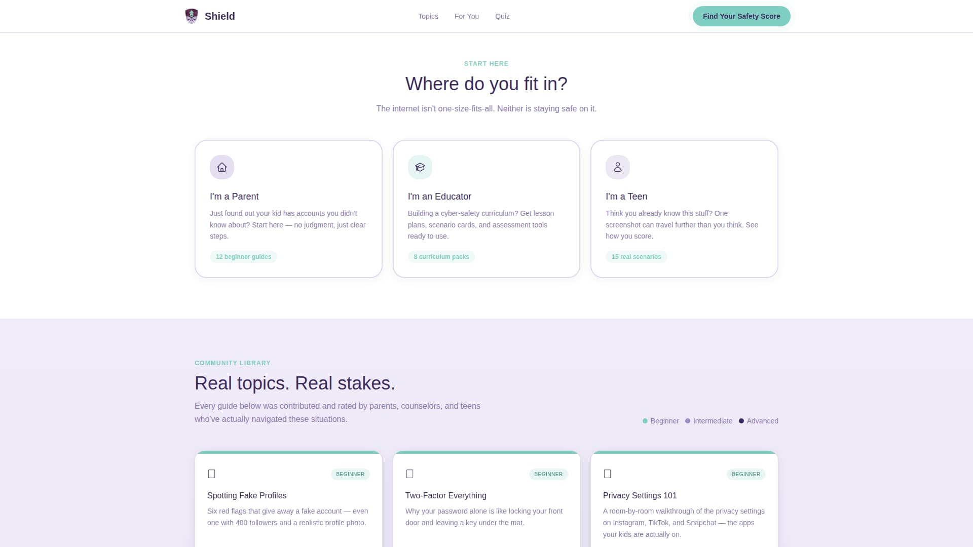 Kids Online Safety & Tech Education Website Template