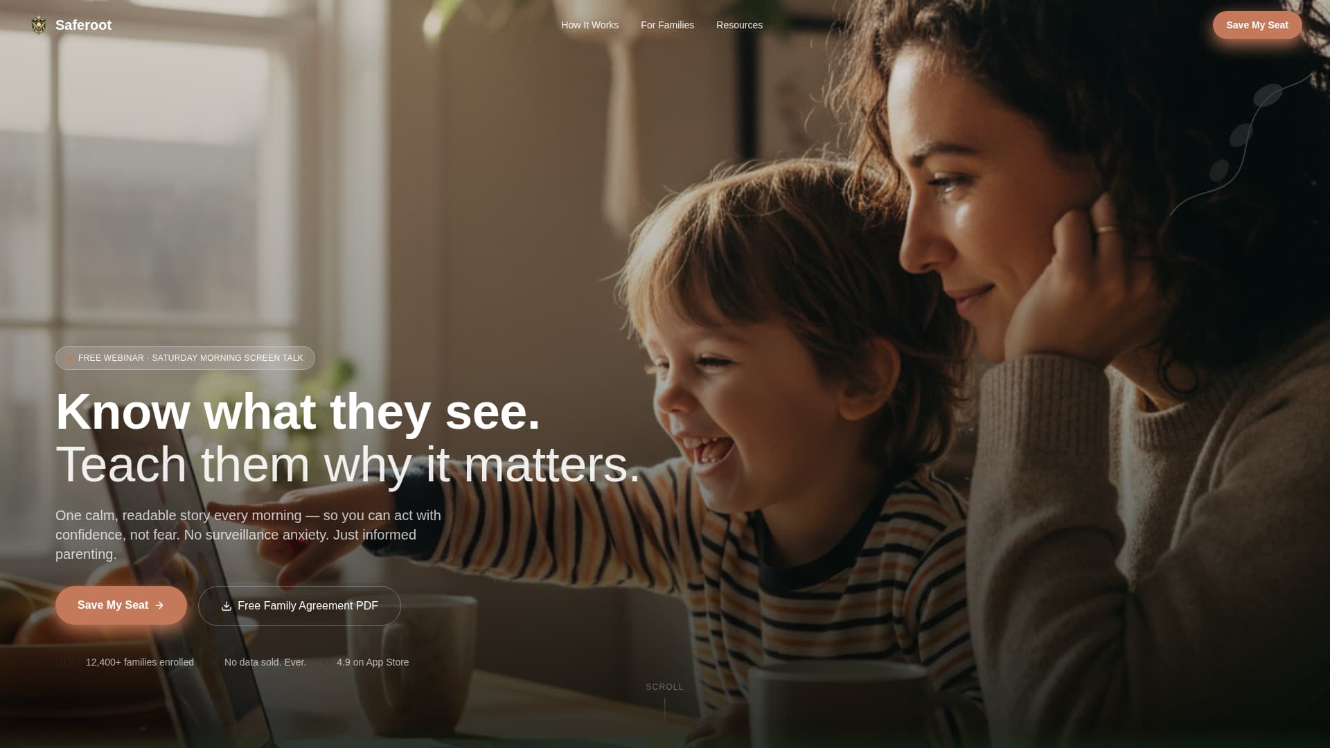 Safe Root - Trusted Parental Control Landing Page Template