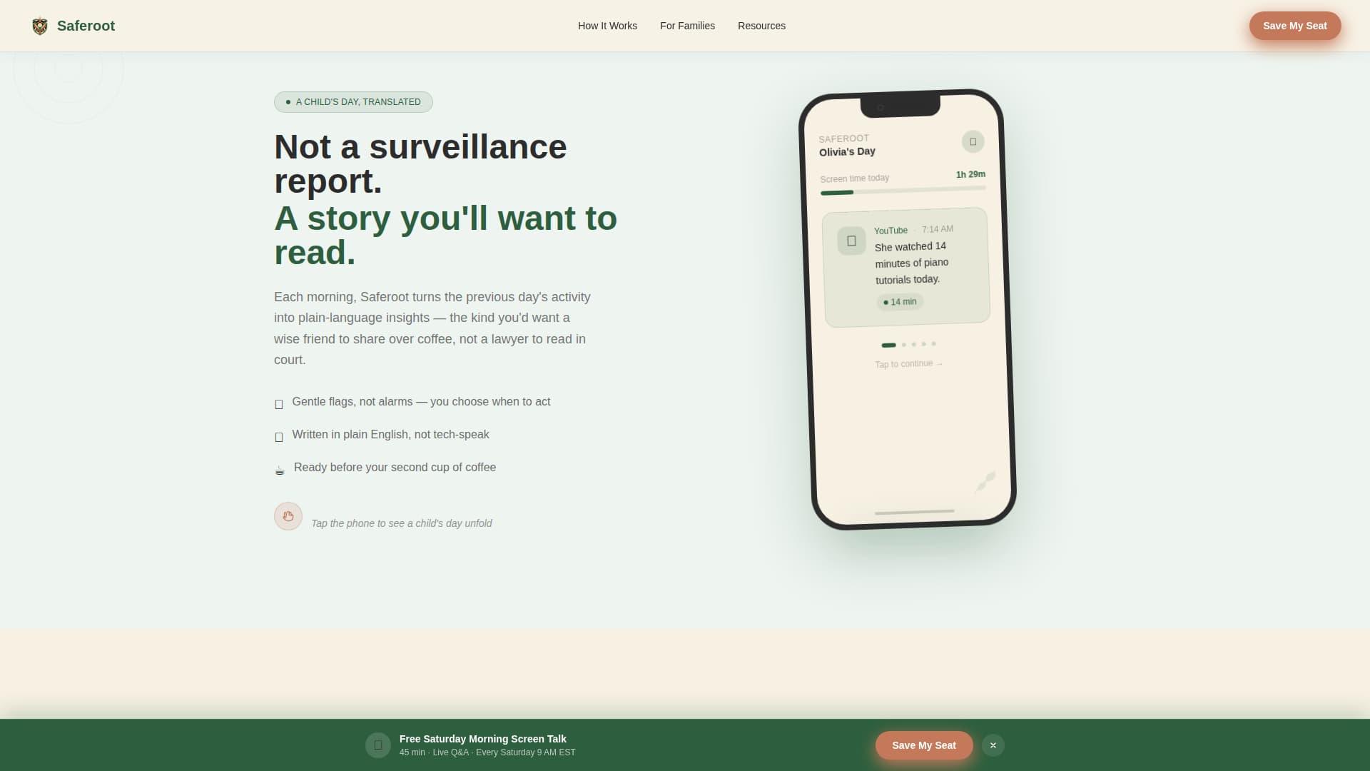 Safe Root - Trusted Parental Control Landing Page Template