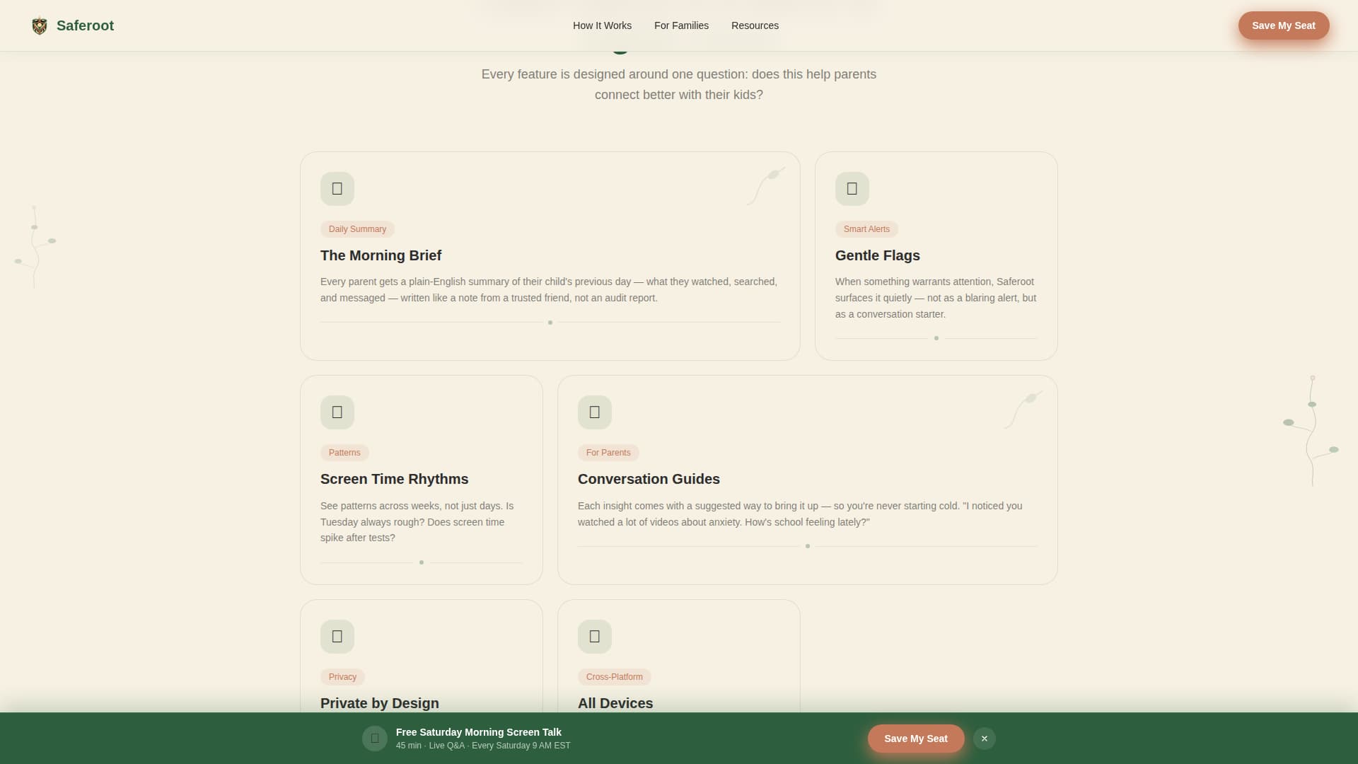 Safe Root - Trusted Parental Control Landing Page Template