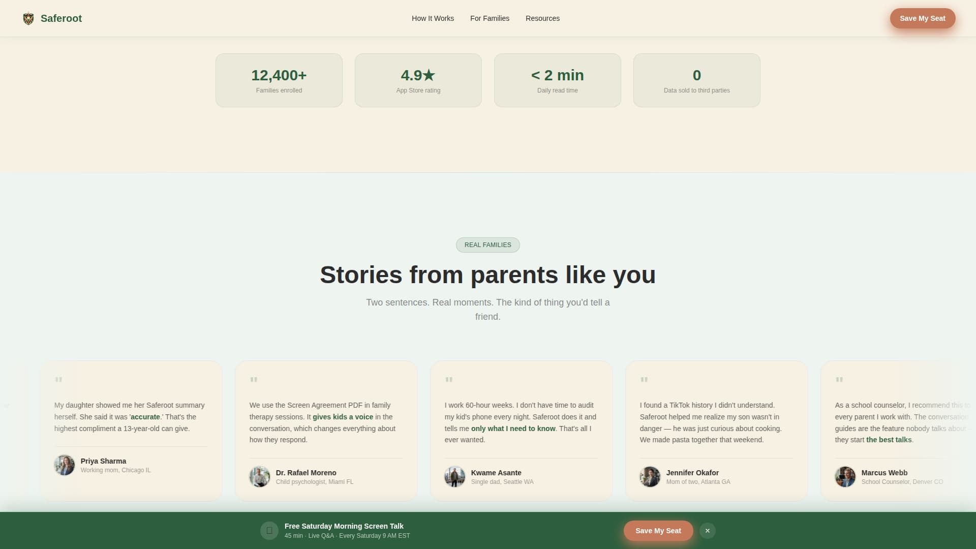Safe Root - Trusted Parental Control Landing Page Template