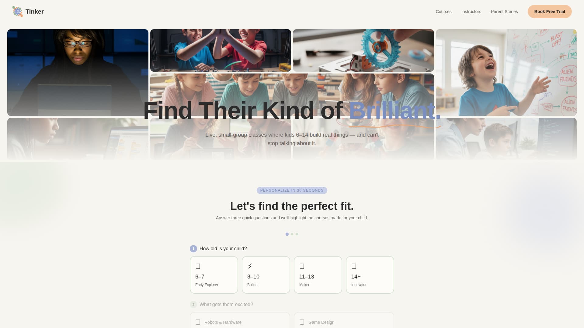 Kids Activity & Learning Center Booking Website Template