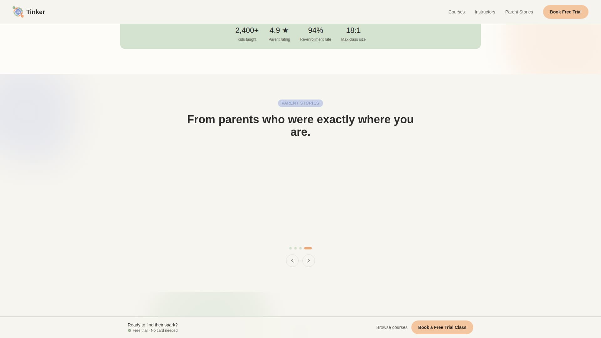 Kids Activity & Learning Center Booking Website Template