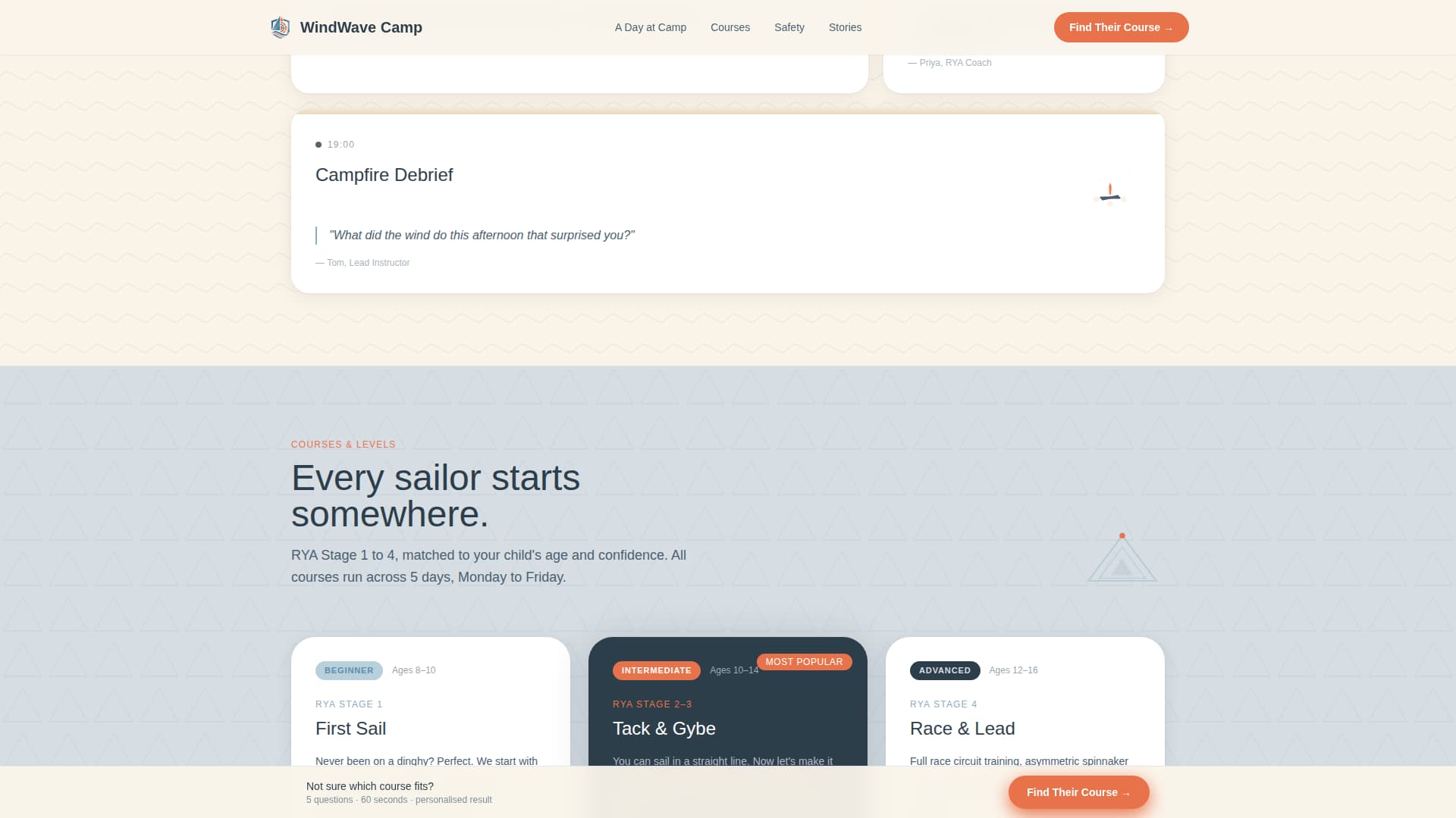 Summer Camp & Outdoor Program Advanced Professional Website Template