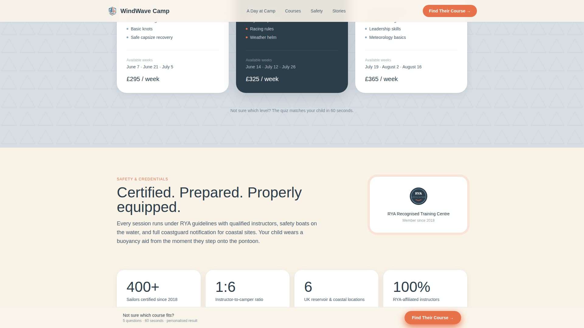 Summer Camp & Outdoor Program Advanced Professional Website Template
