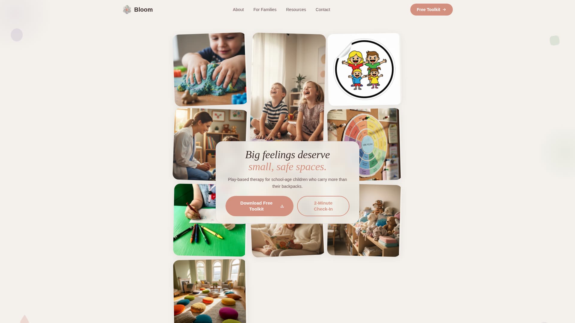 School Age (5-10) Products & Booking Website Template