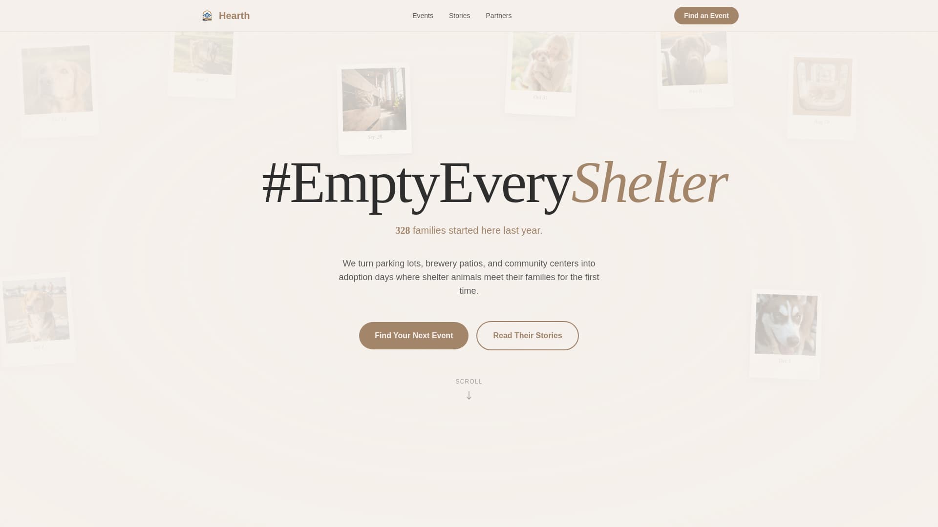 Hearth - Heartwarming Adoption Landing Page Template
