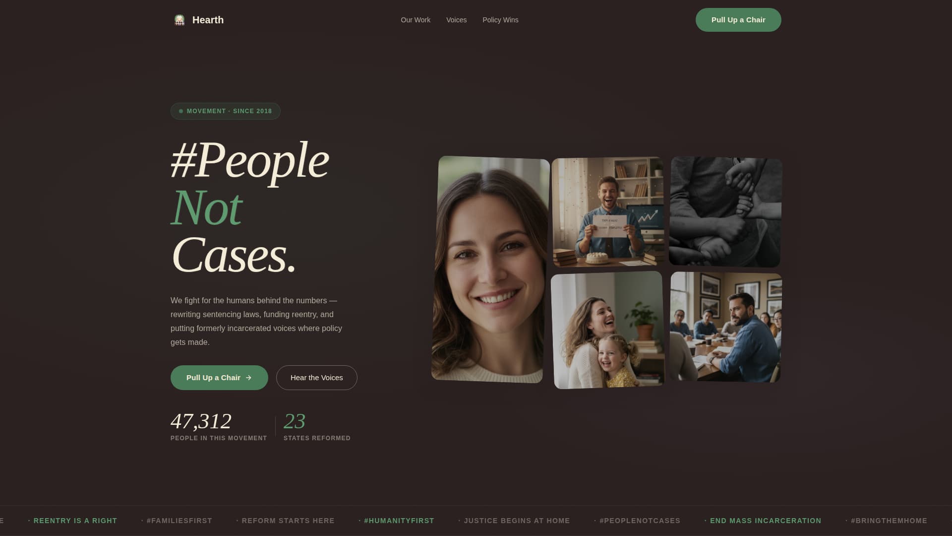 Hearth - Powerful Prisonreform Landing Page Template