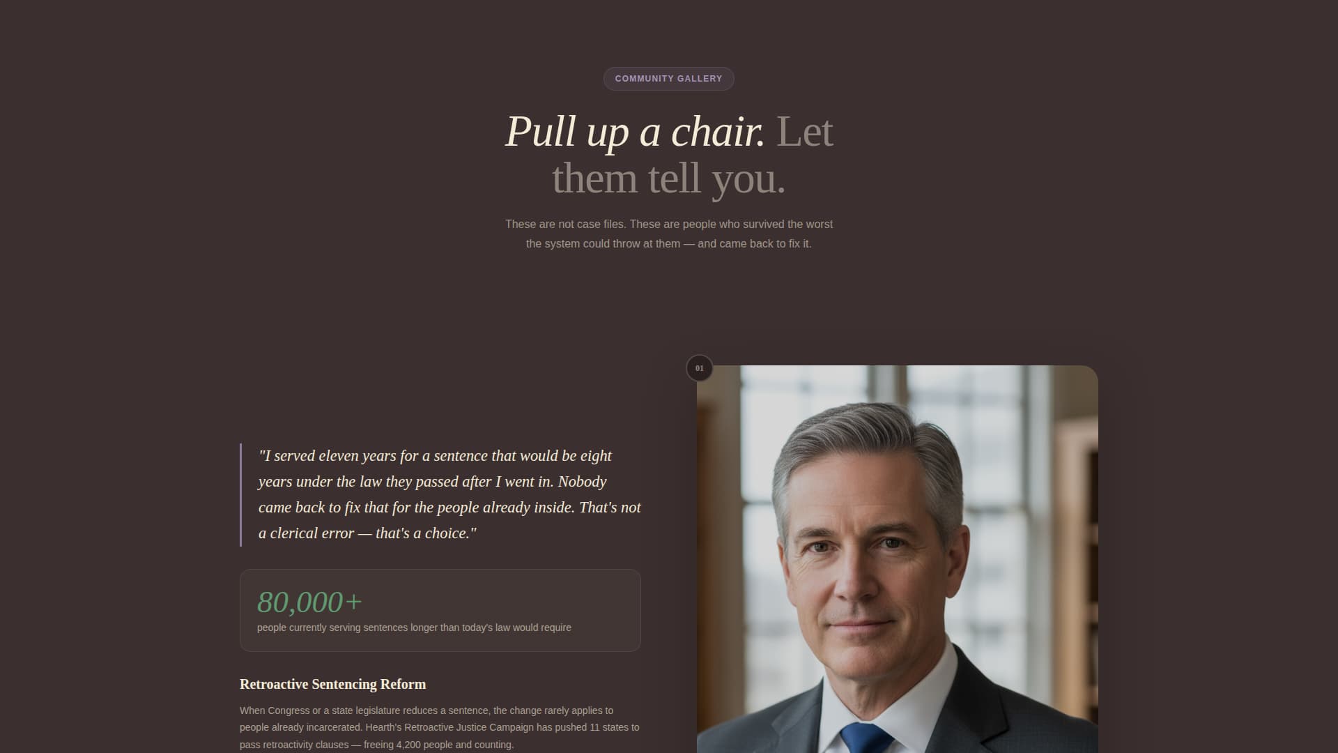 Hearth - Powerful Prisonreform Landing Page Template