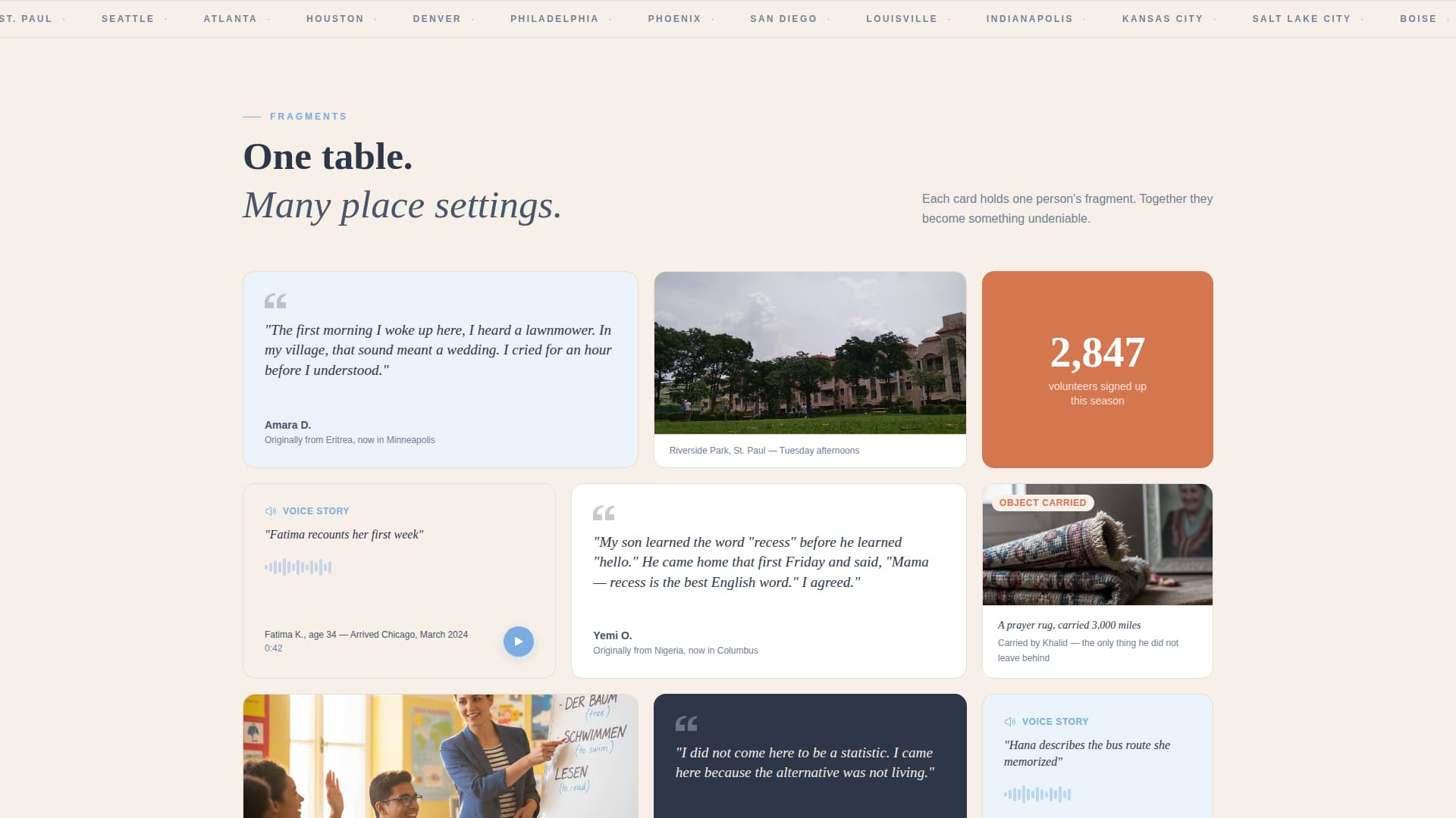 Hearth - Welcoming Refugee Landing Page Template