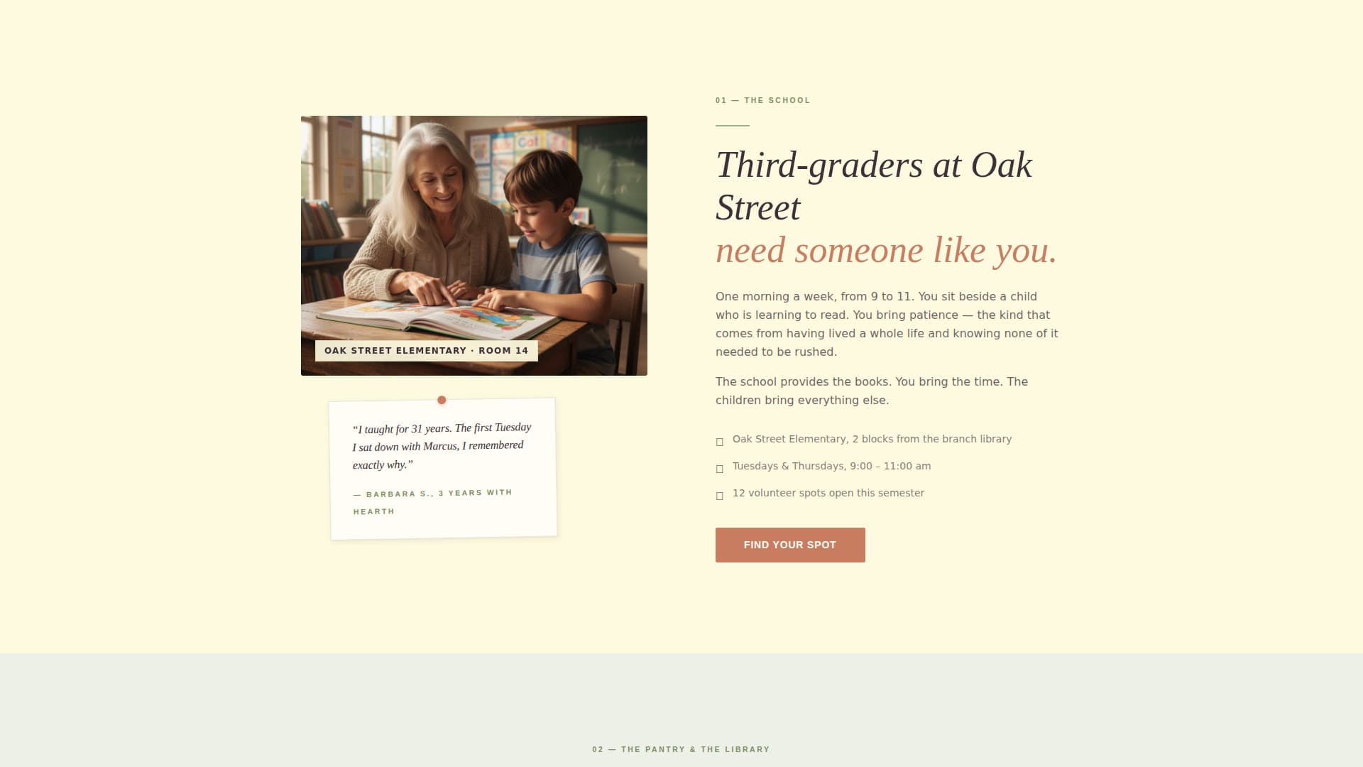 Hearth - Welcoming Volunteer Landing Page Template