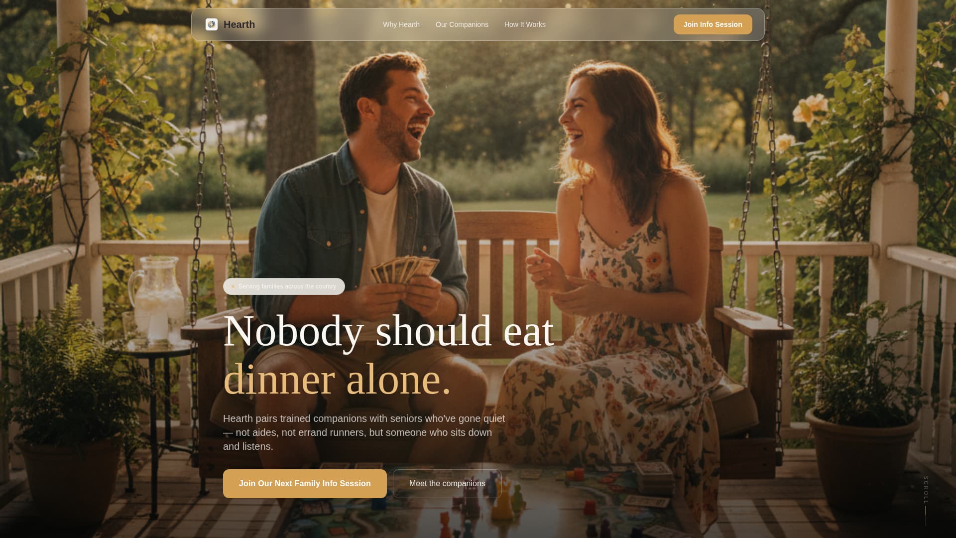 Hearth - Compassionate Senior Landing Page Template