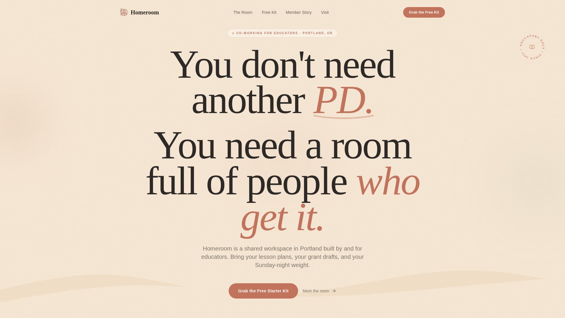 Homeroom - Inspiring Educators Landing Page Template
