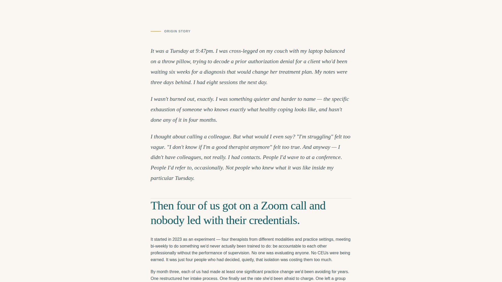 Held - Empowering Therapists Landing Page Template