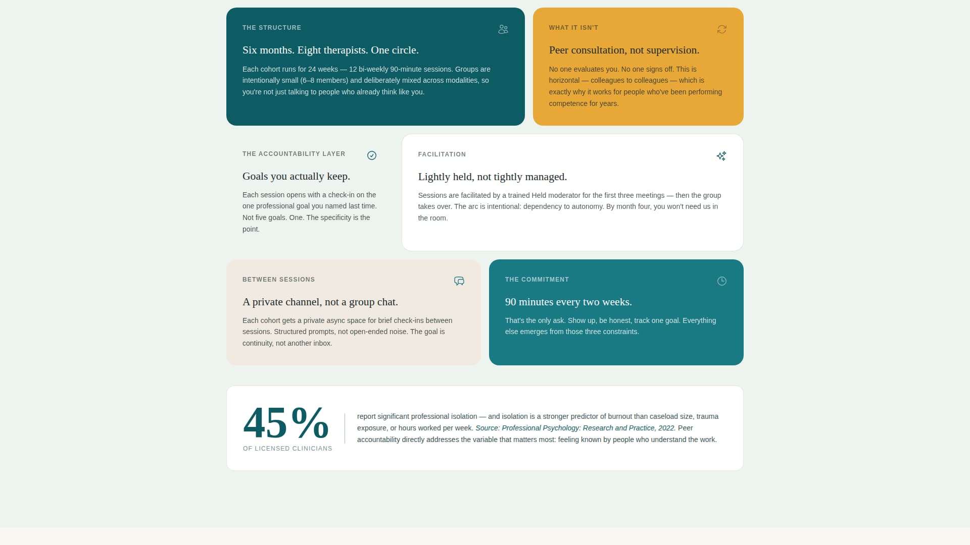 Held - Empowering Therapists Landing Page Template