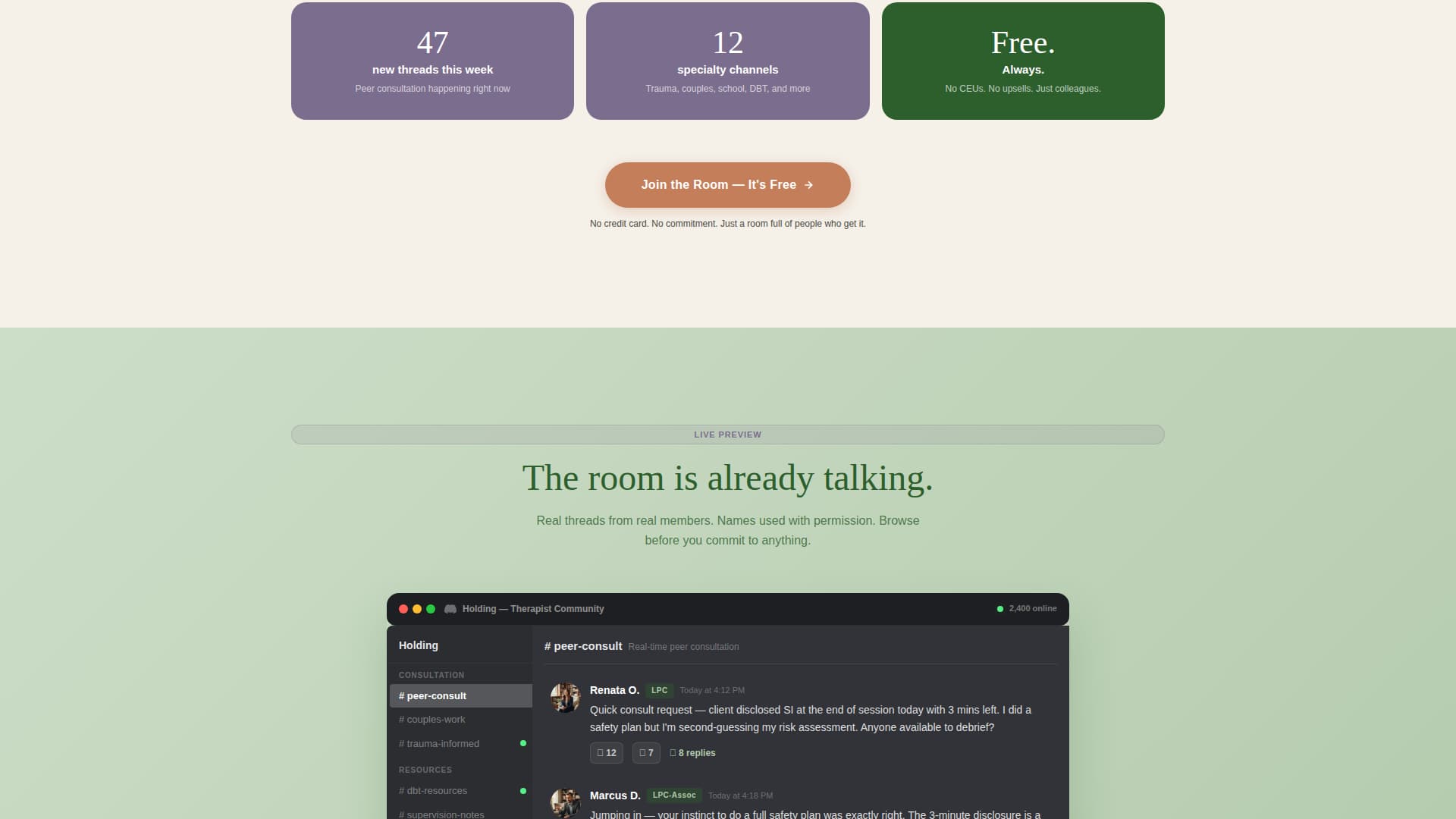 Holding - Thriving Counselors Landing Page Template