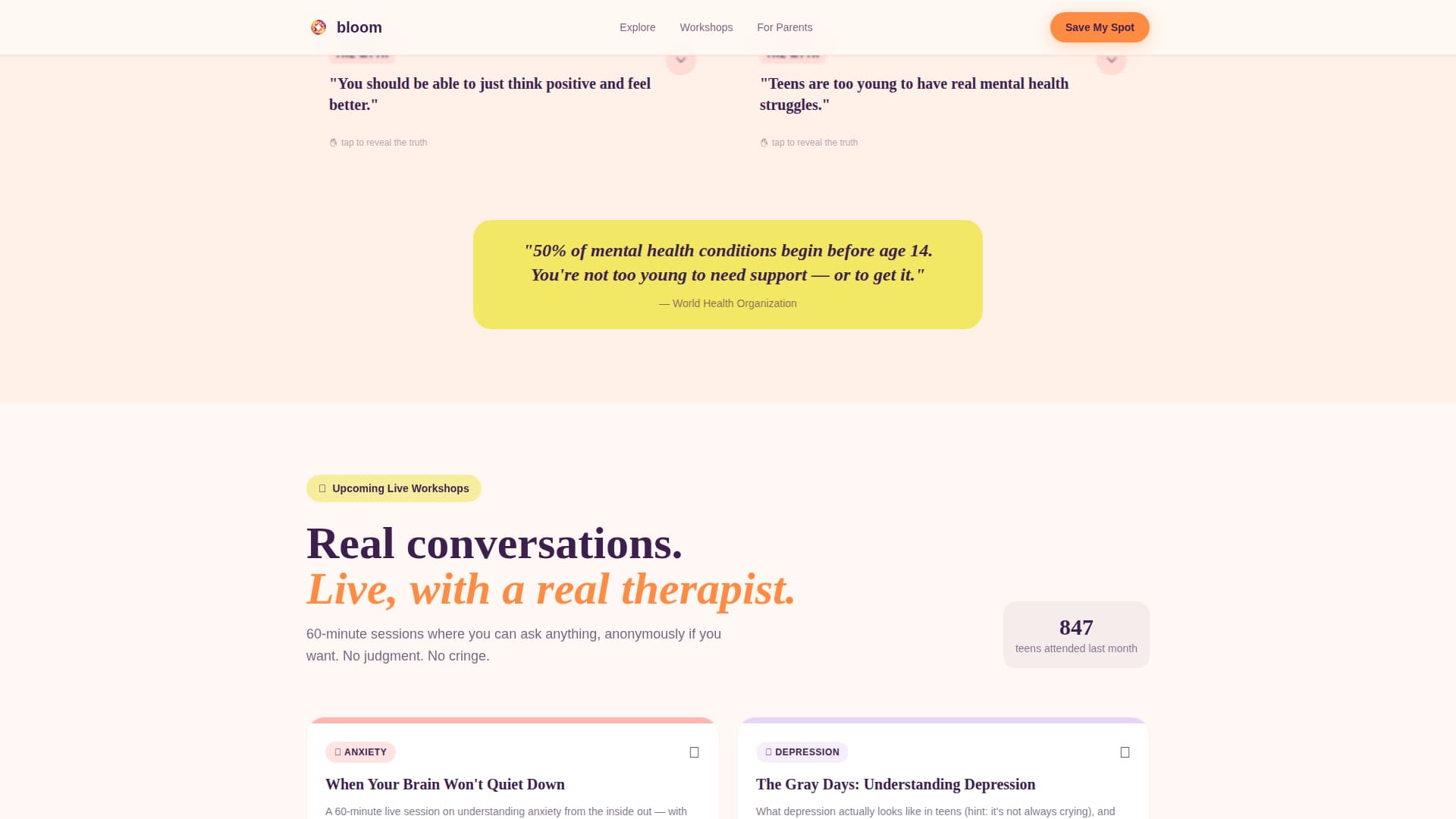 Teen & Tween Specialist Professional Website Template