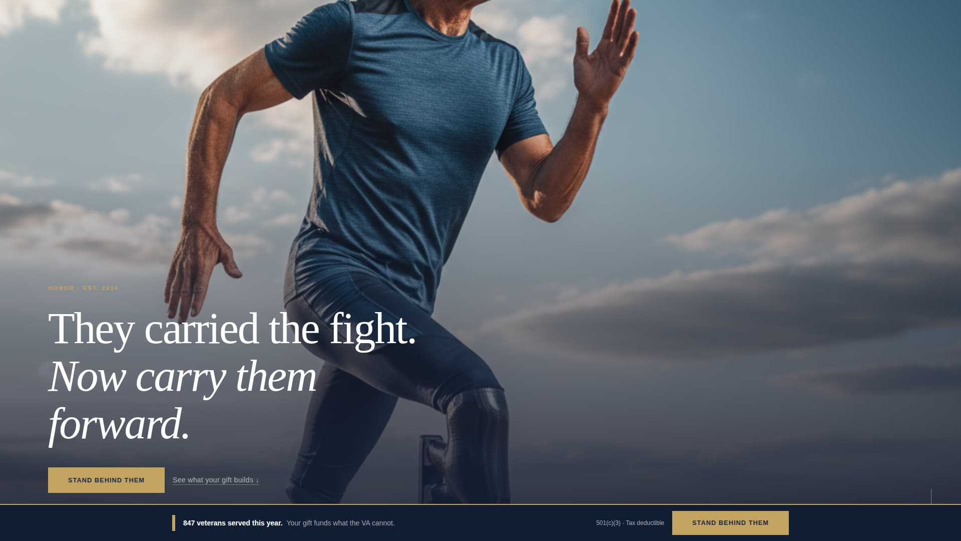 Honor - Powerful Veteran Landing Page Template