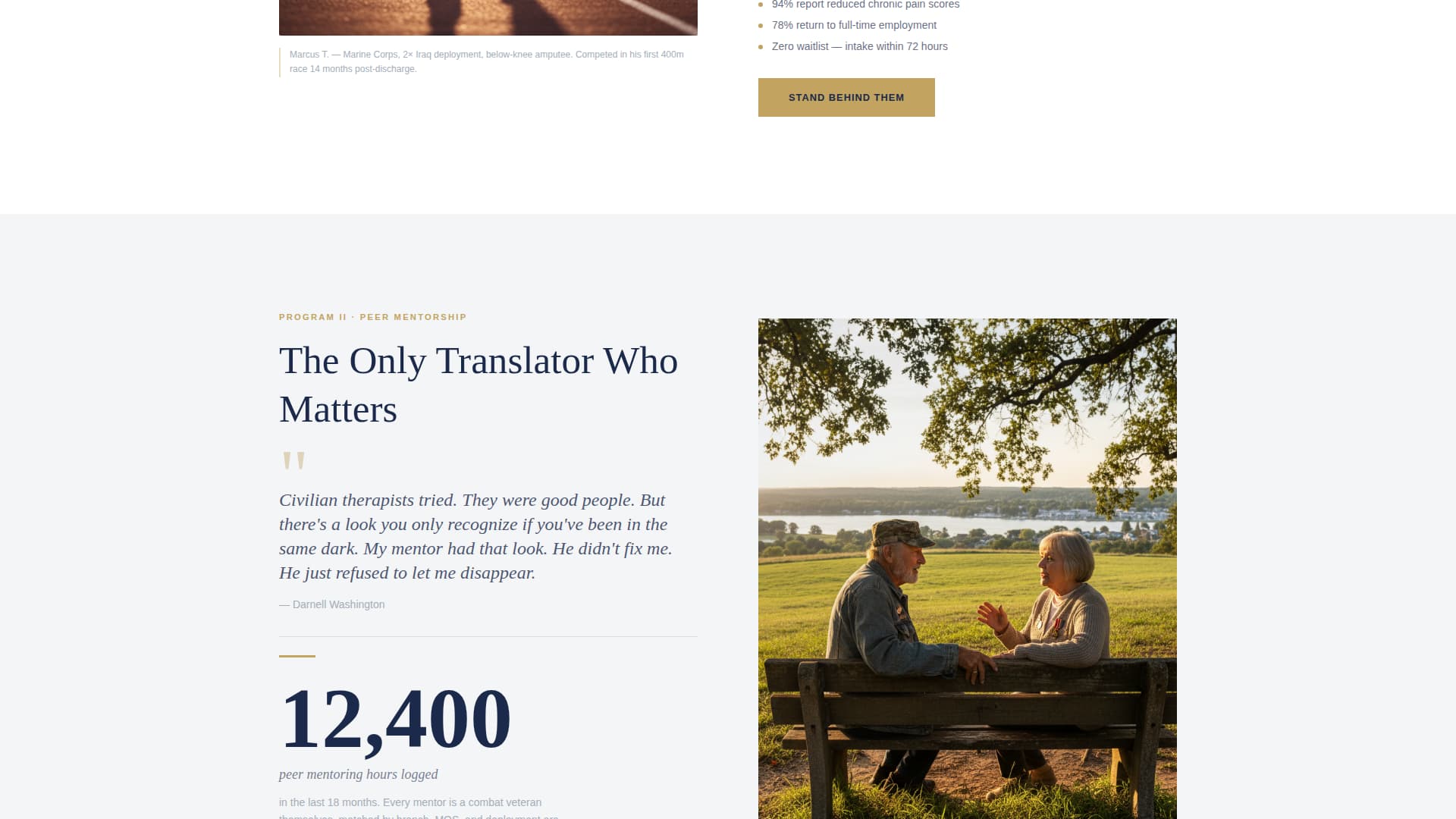 Honor - Powerful Veteran Landing Page Template