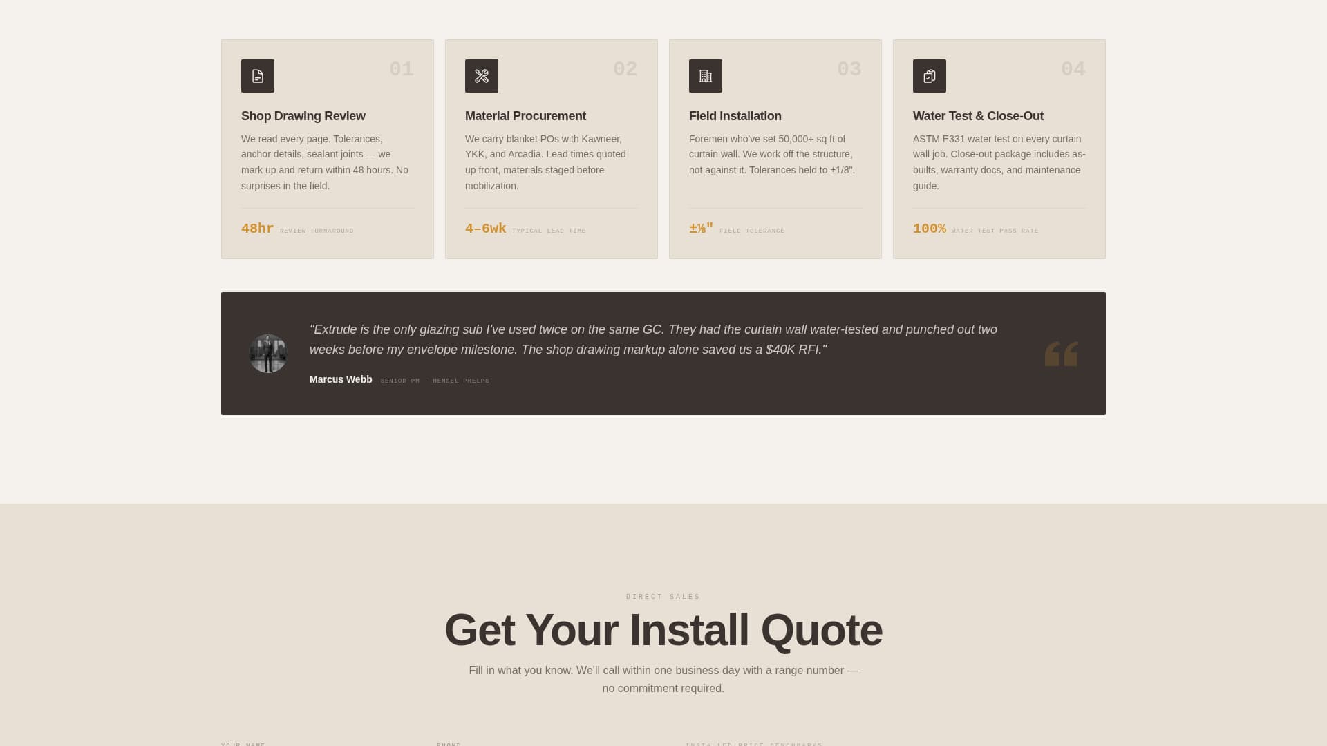 Aluminum Products & Pricing Website Template