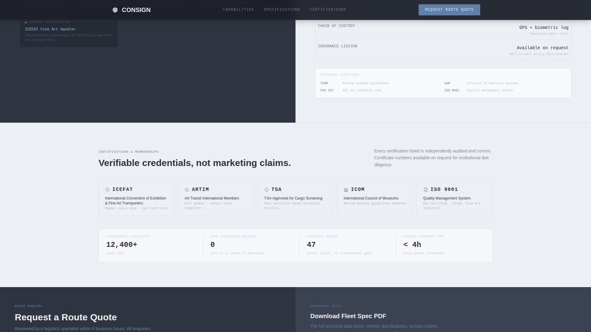 Consign - Precision Artwork Landing Page Template