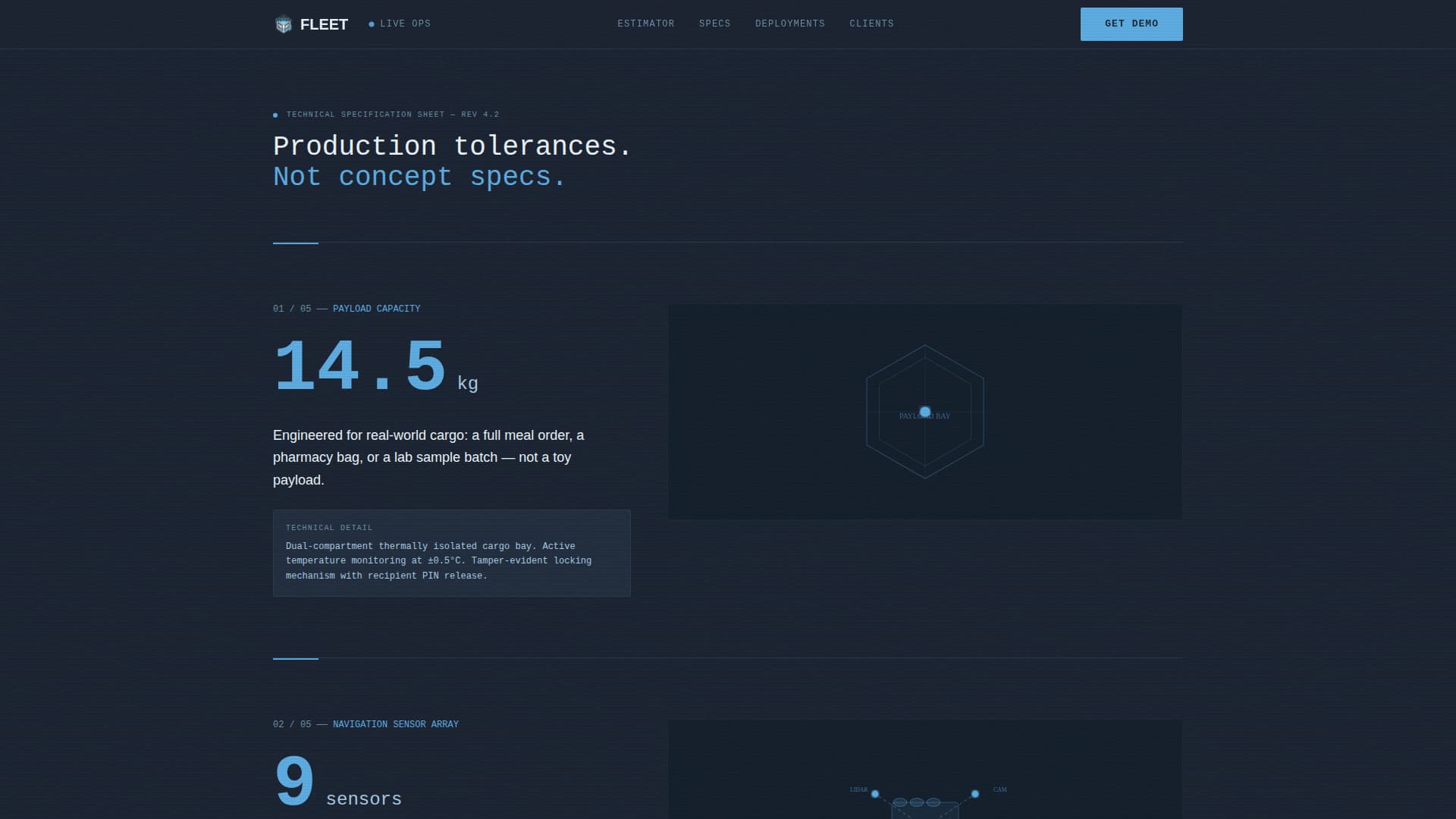 Fleet - Autonomous Delivery Landing Page Template