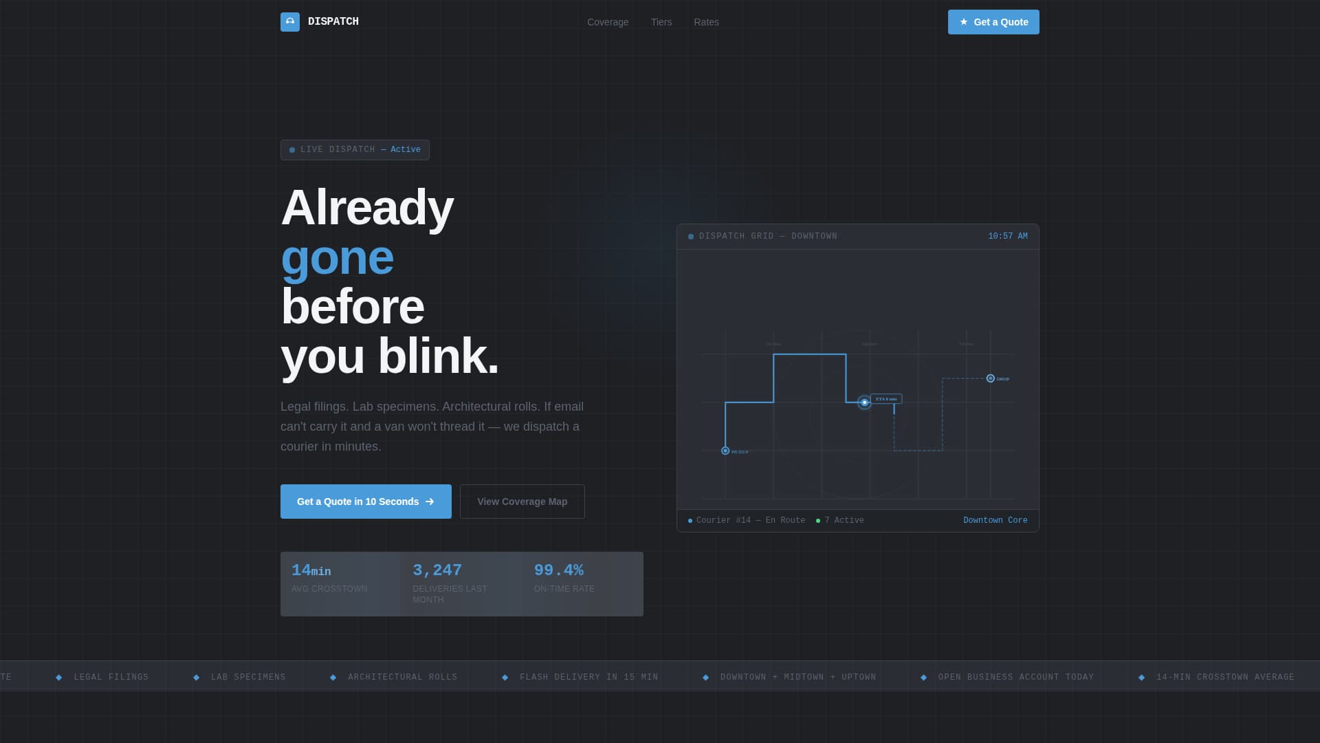 Last-Mile & Delivery Specialist Cost Calculator Website Template